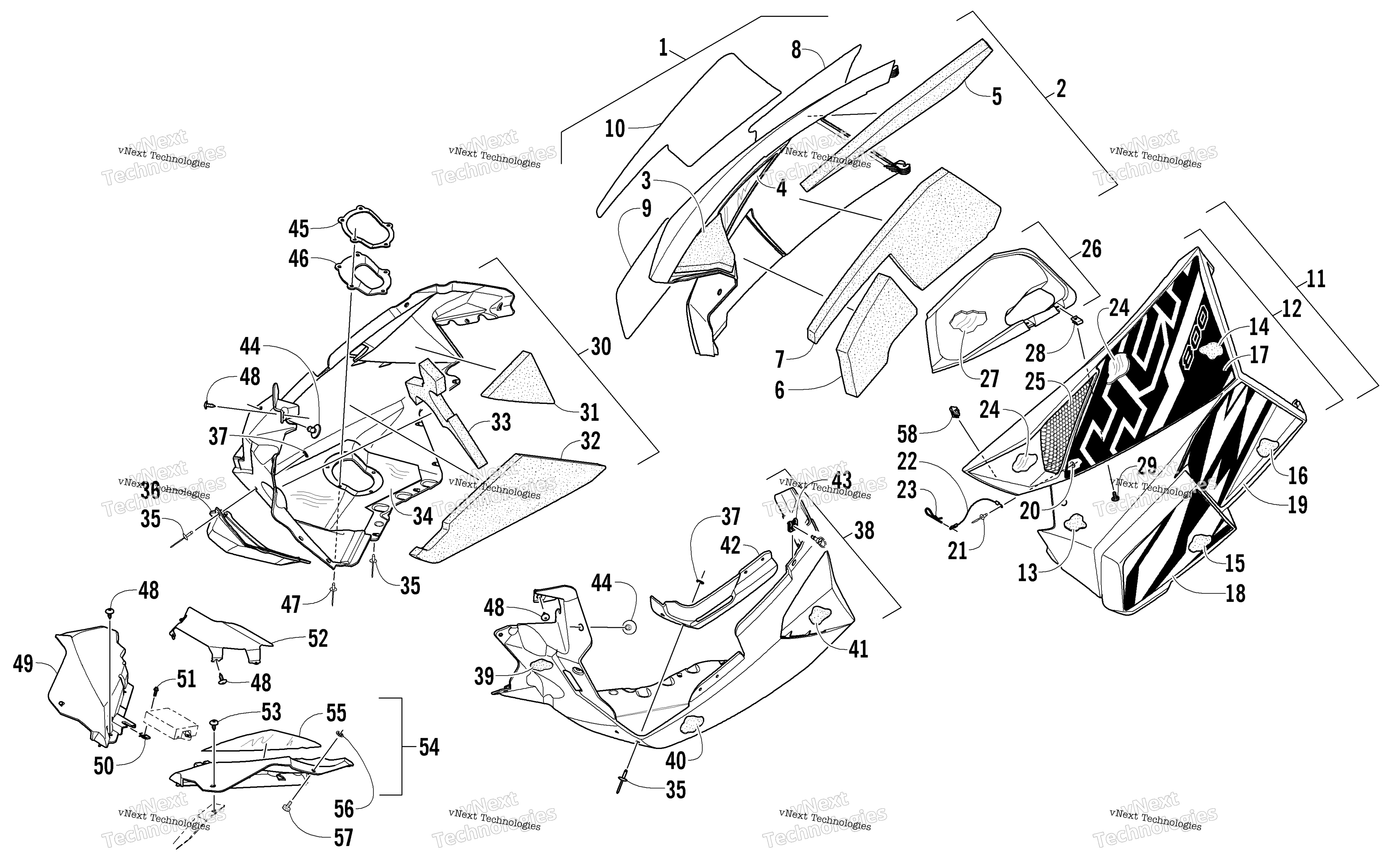Skid Plate и Side панель узел