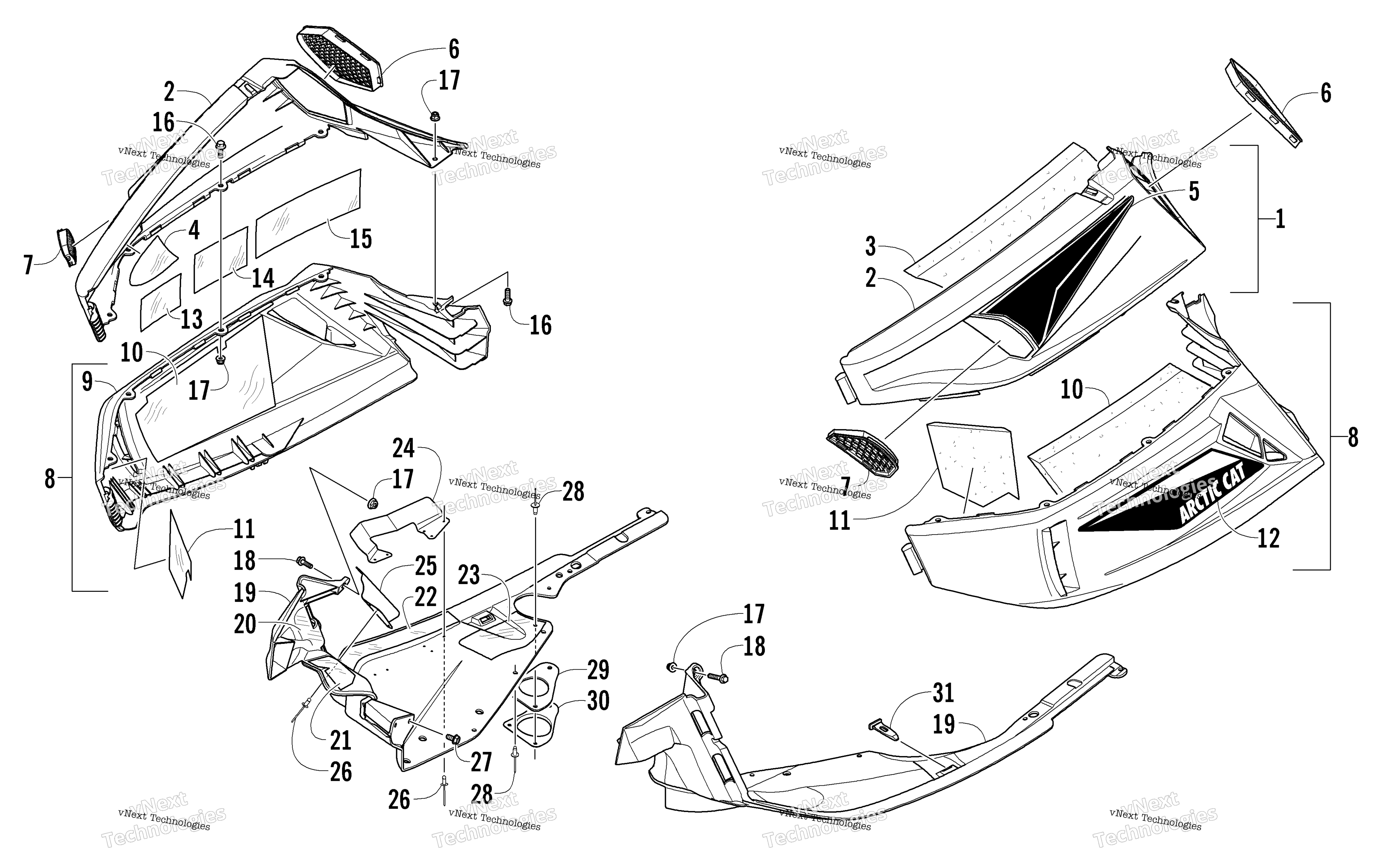 Skid Plate и Side панель узел
