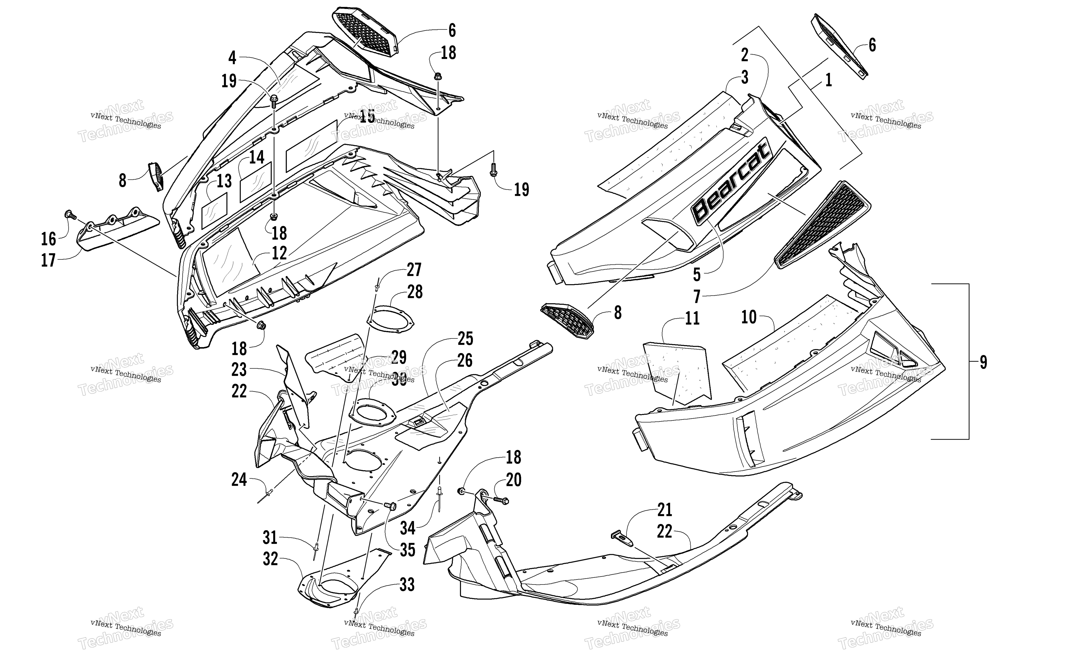 Skid Plate и Side панель узел