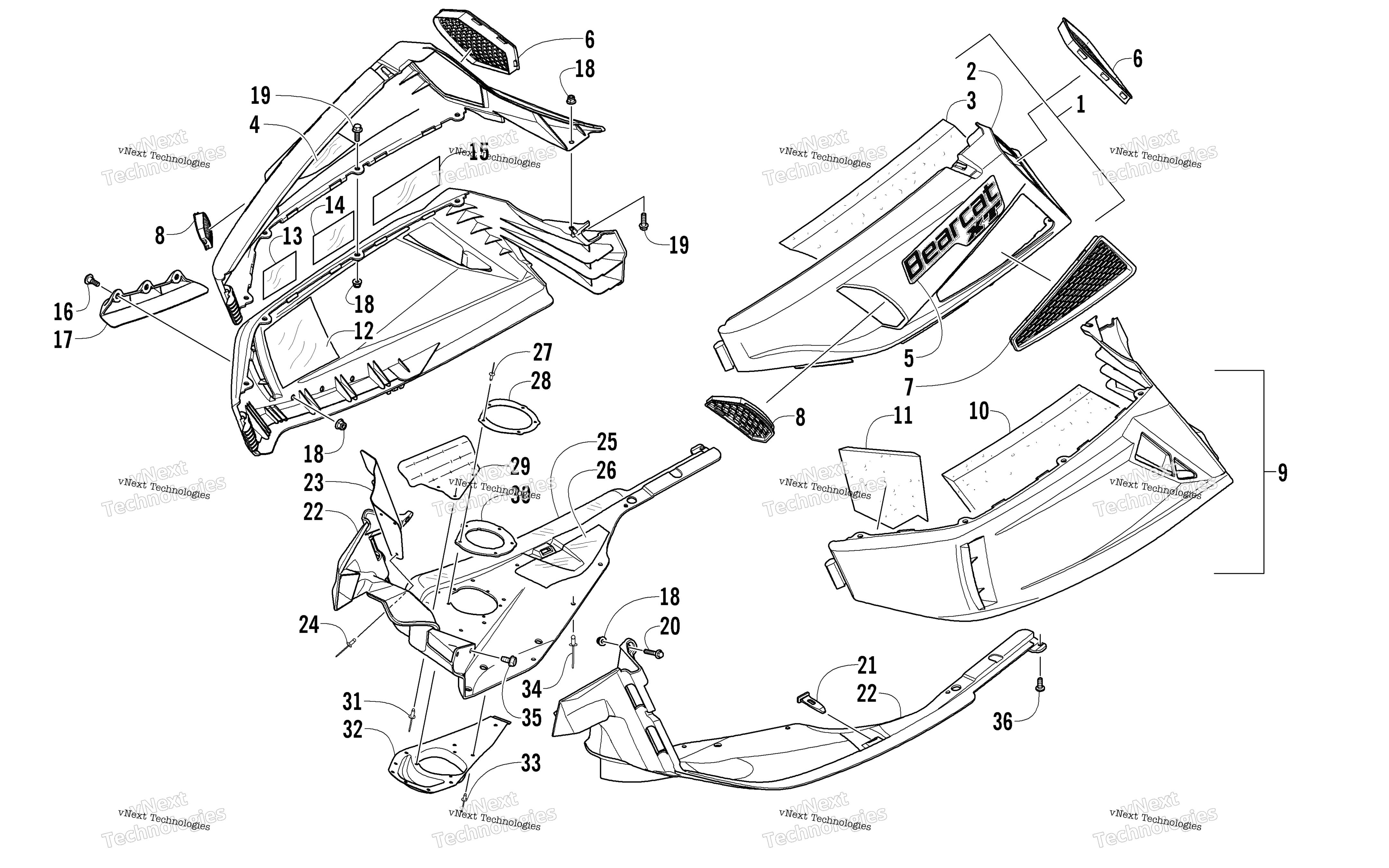 Skid Plate и Side панель узел