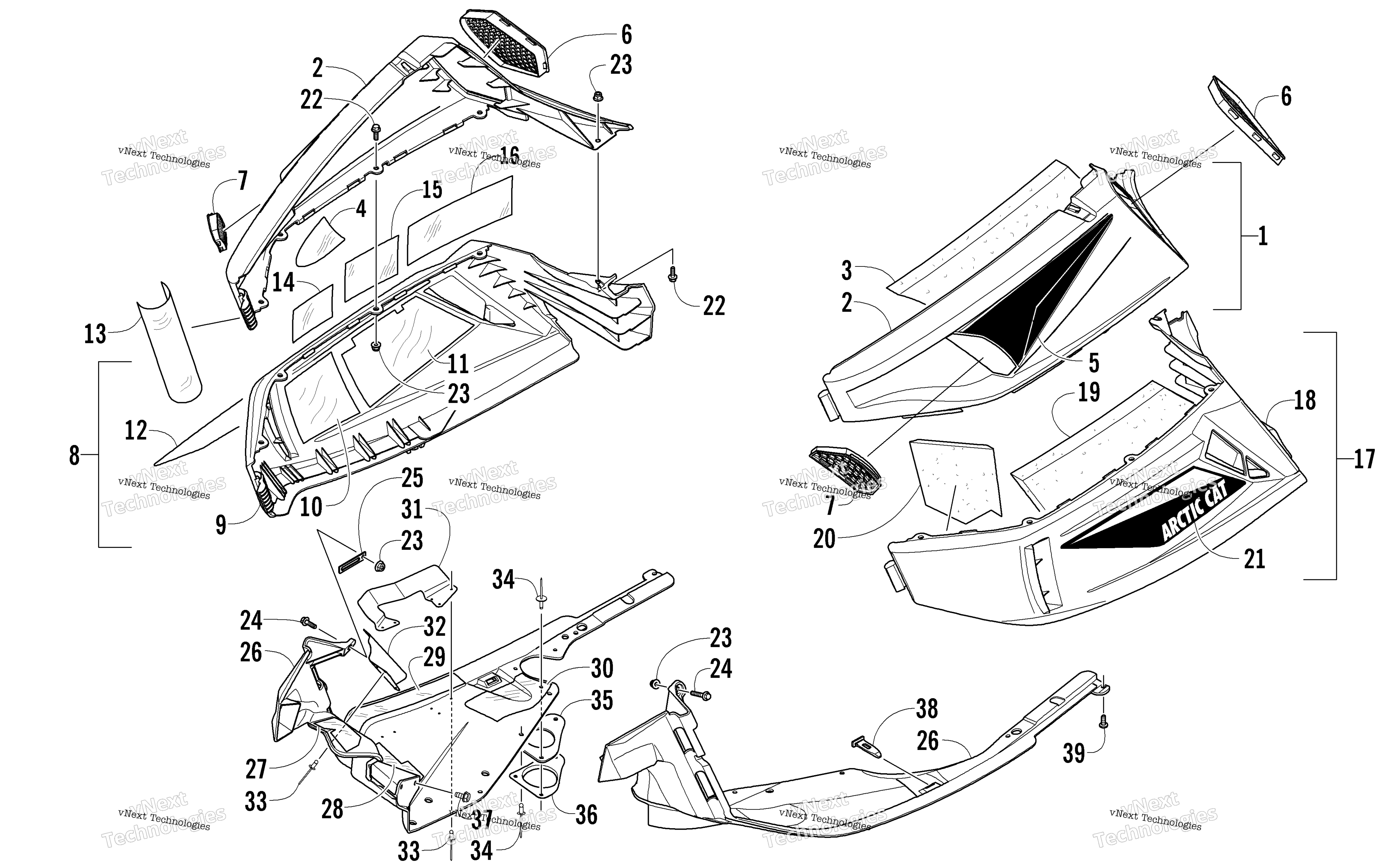 Skid Plate и Side панель узел