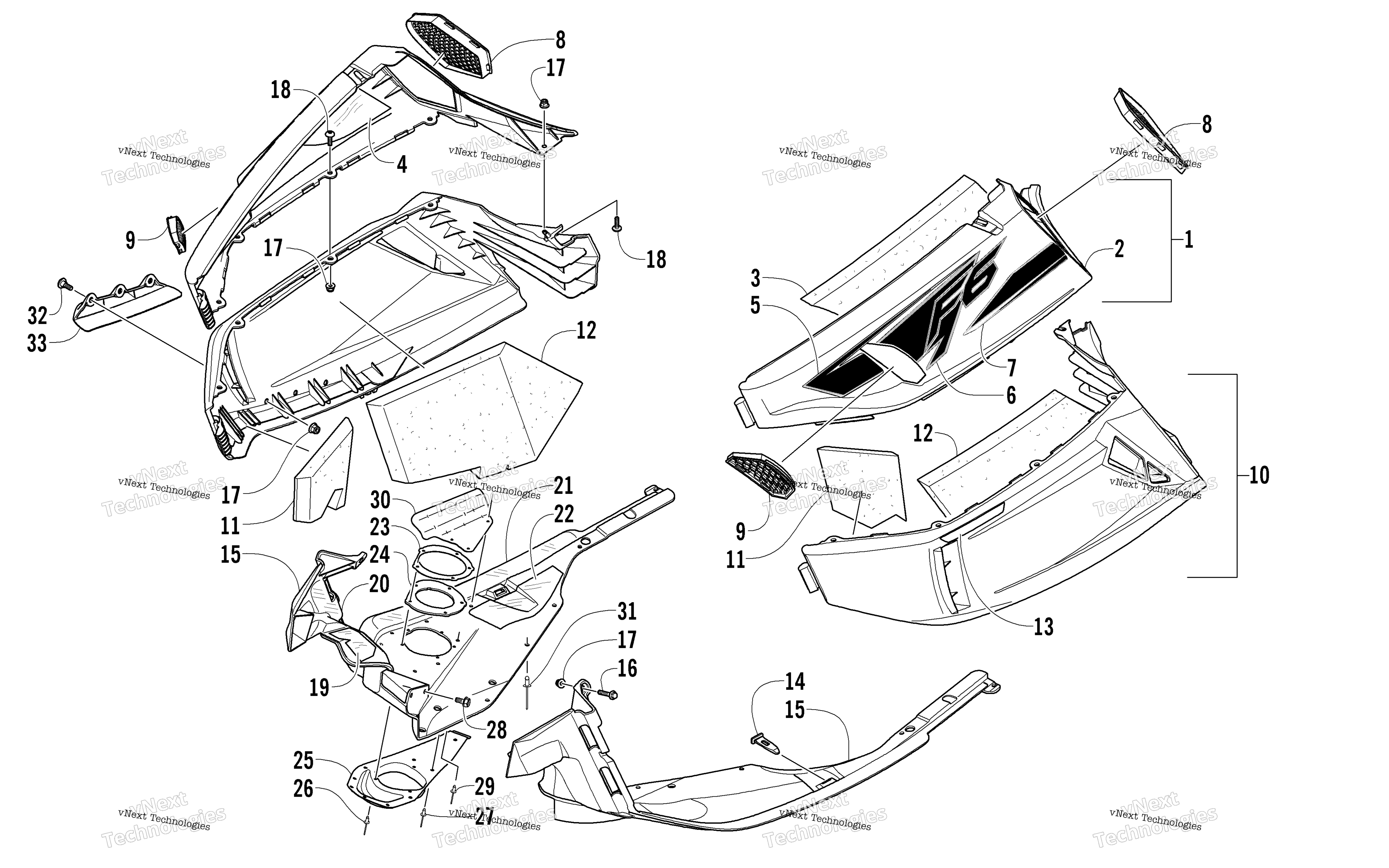 Skid Plate и Side панель узел