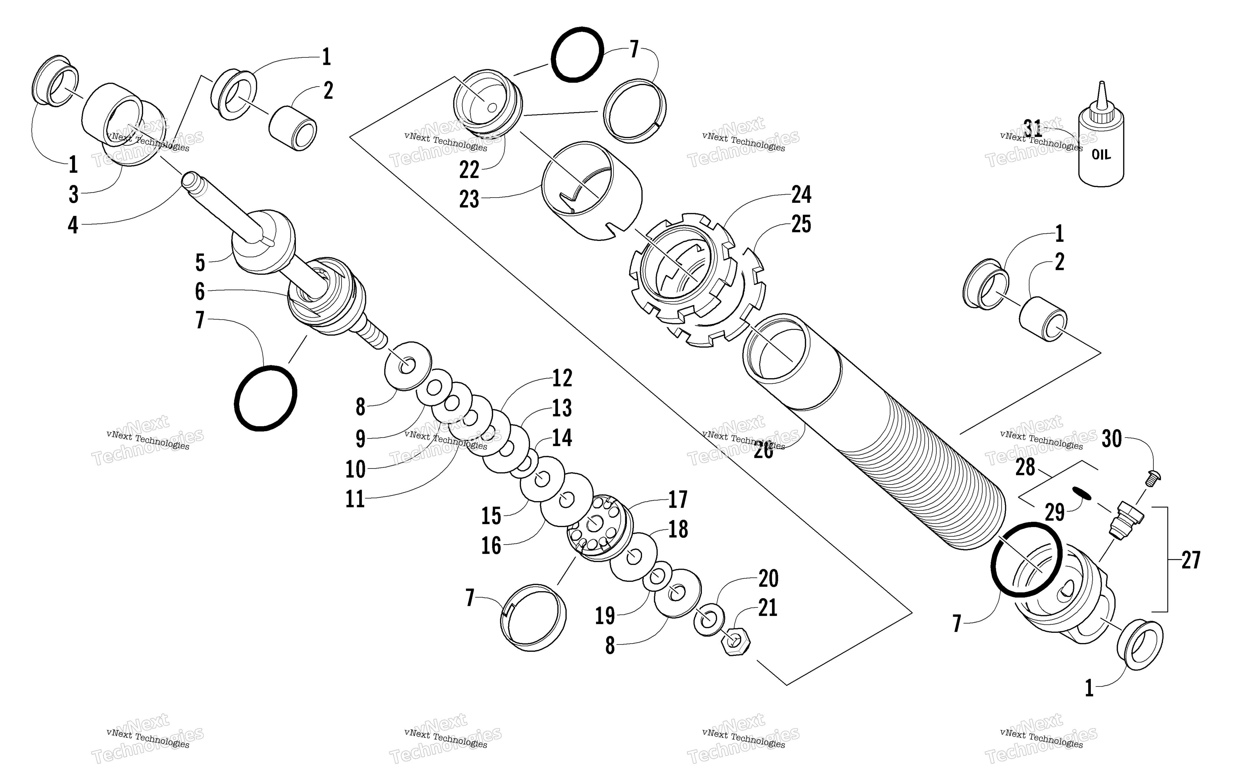 Передняя часть Suspension Shock Absorber