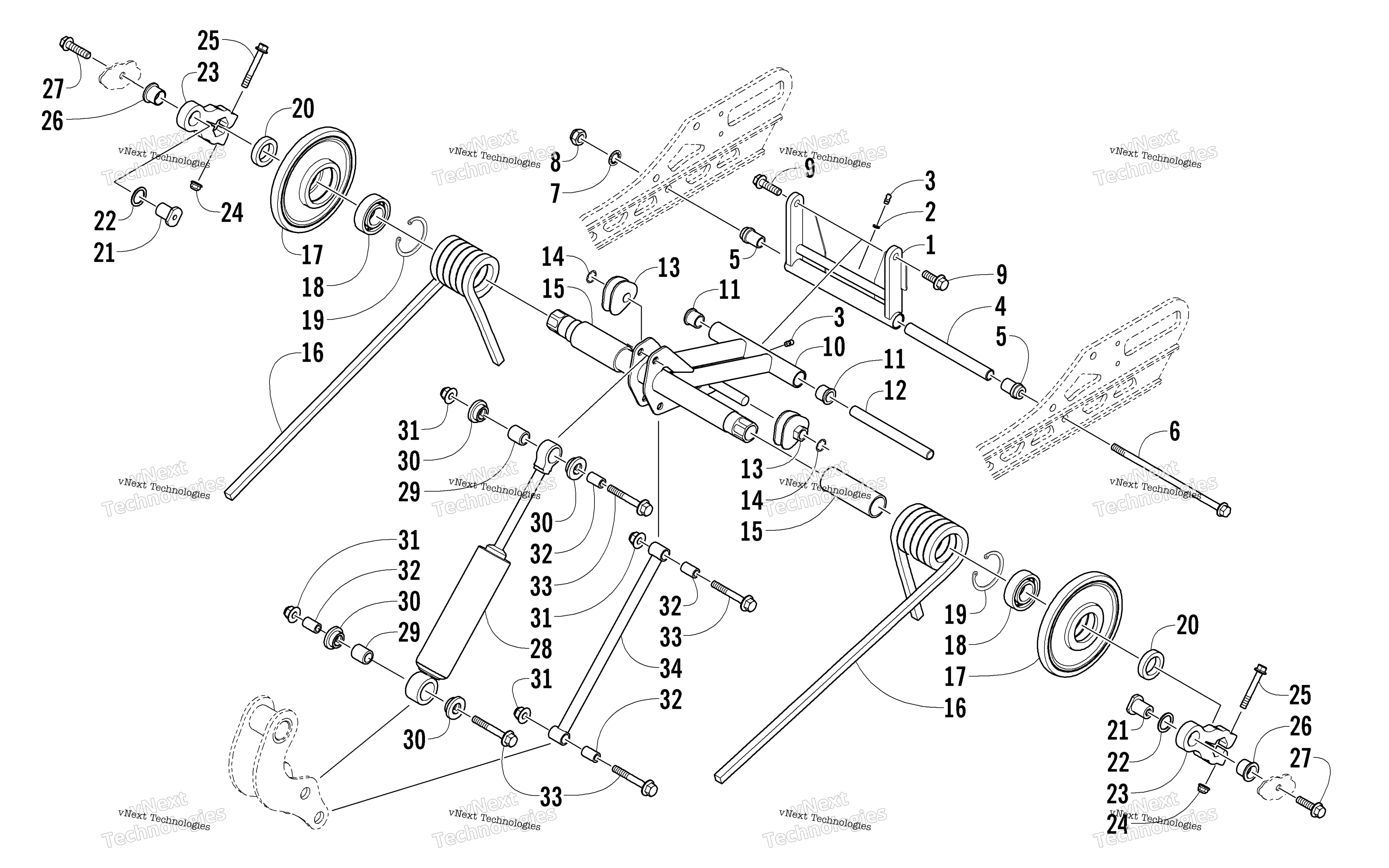 Задняя часть Suspension Rear Arm Assembly