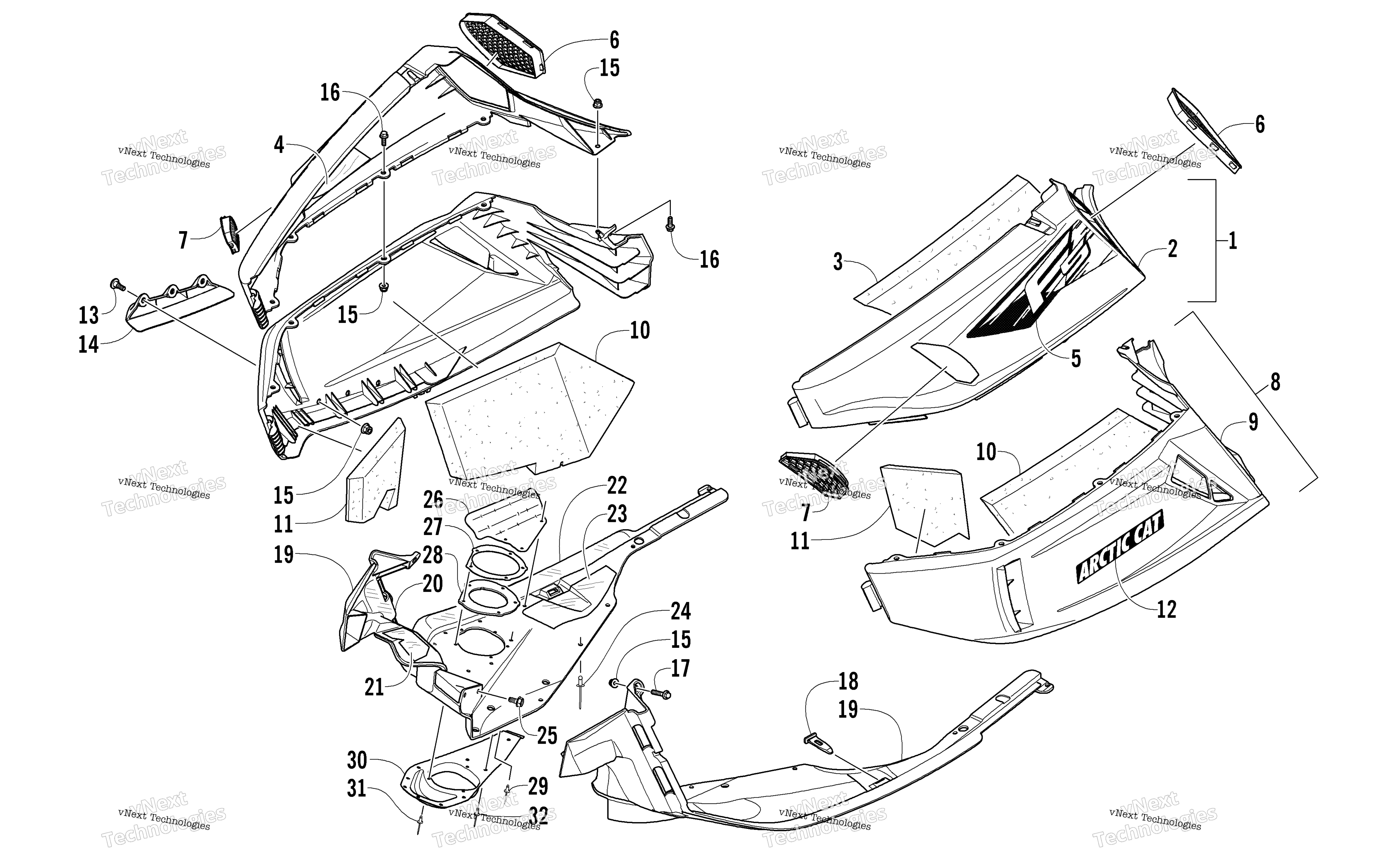 Skid Plate и Side панель узел