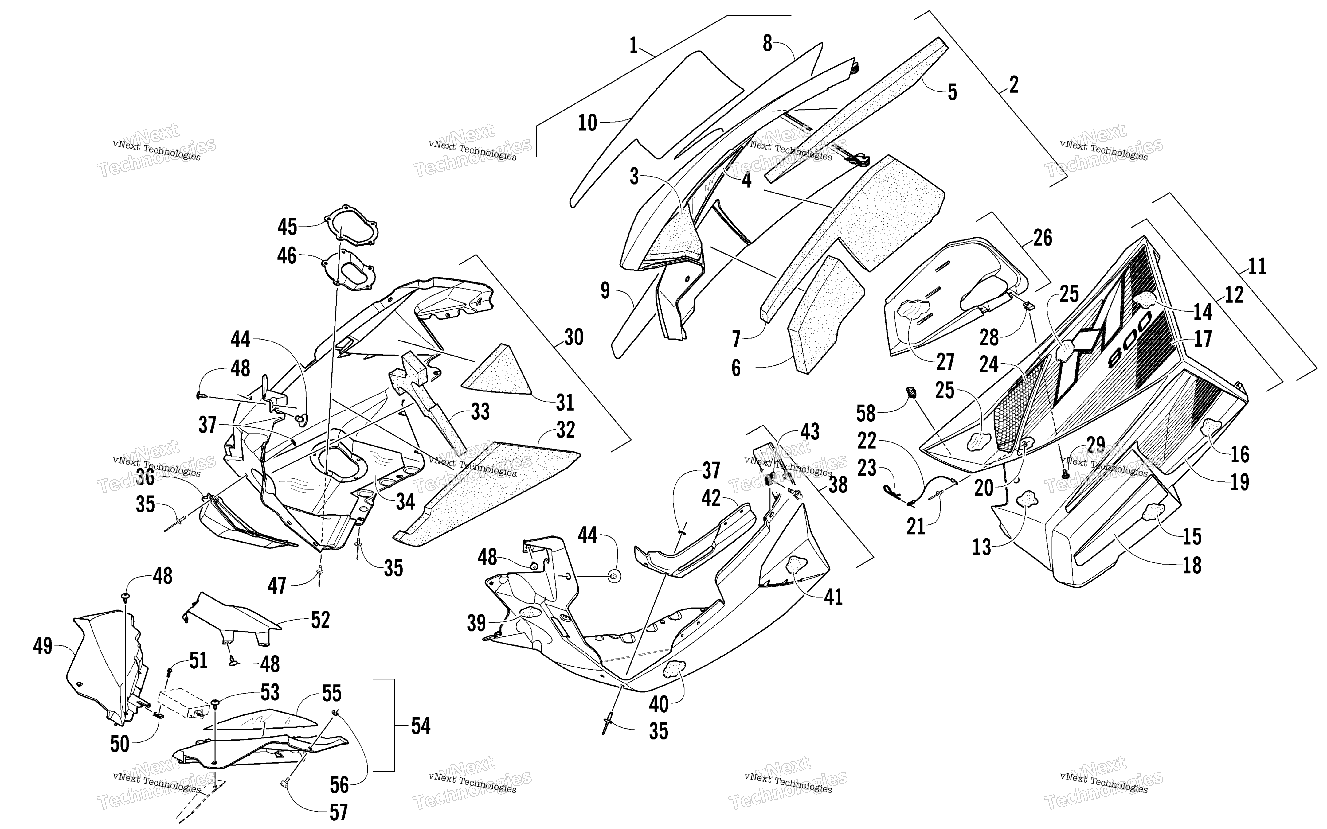 Skid Plate и Side панель узел