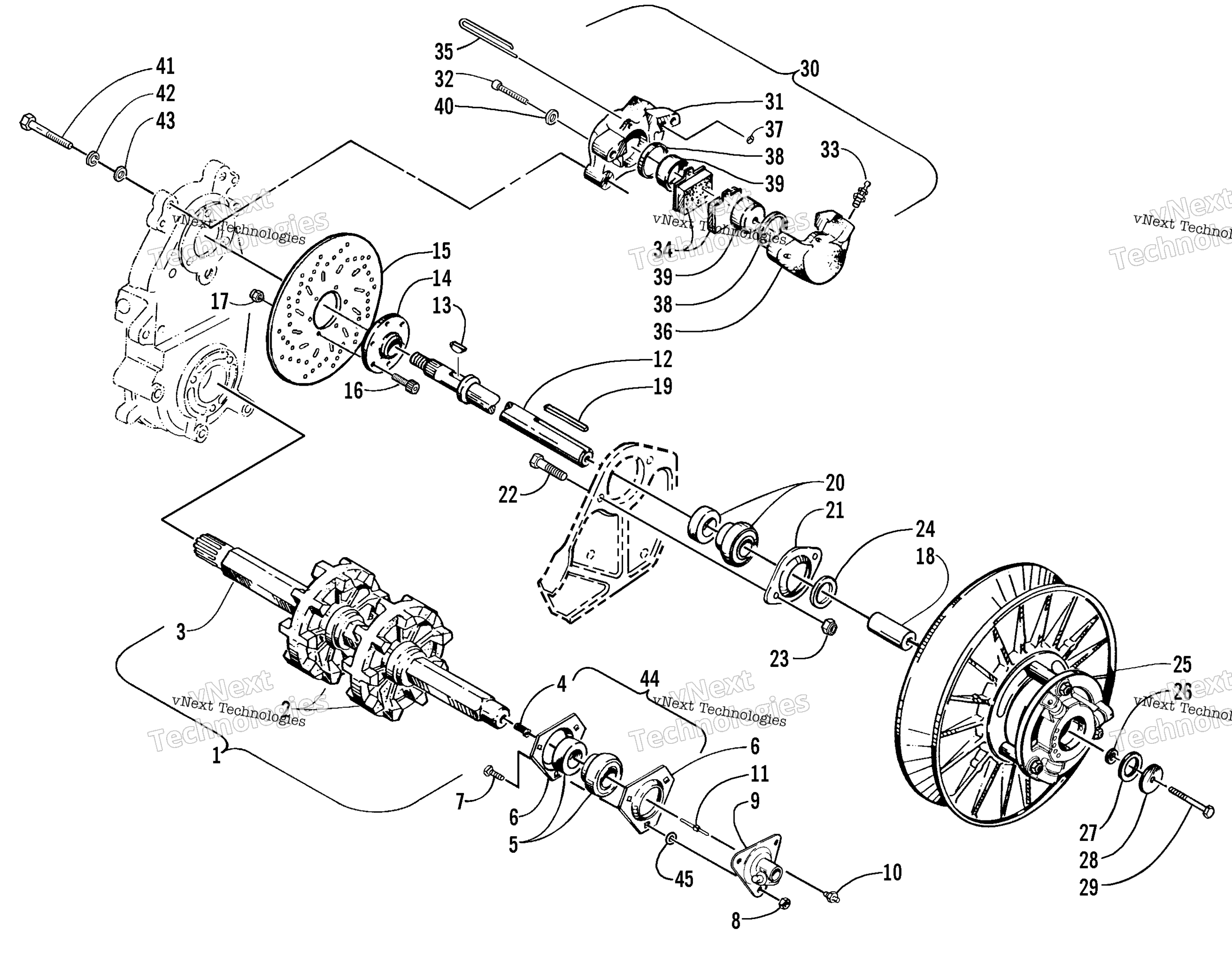 Привод Train Shafts And Brake Assemblies