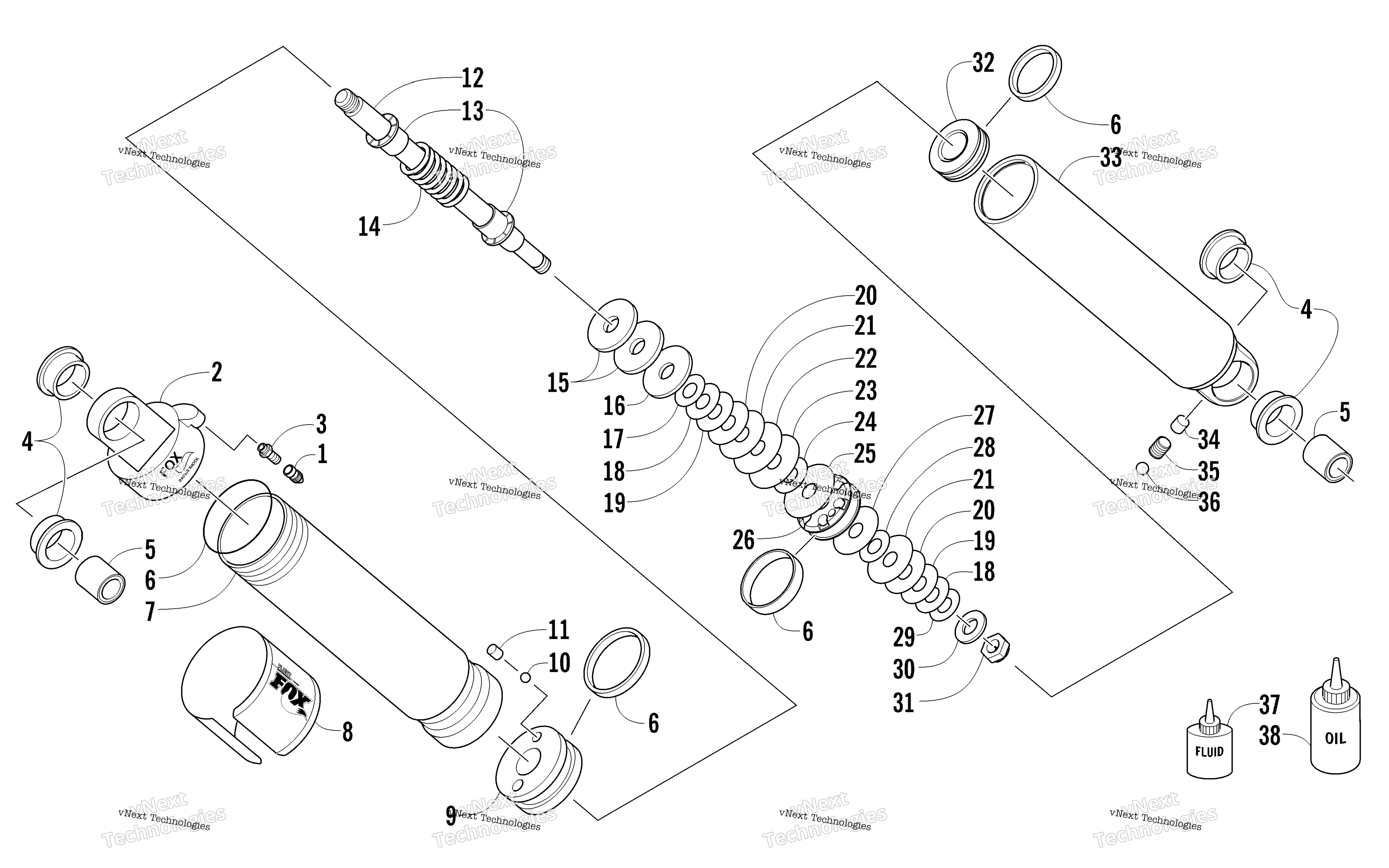 Передняя часть Suspension Shock Absorber
