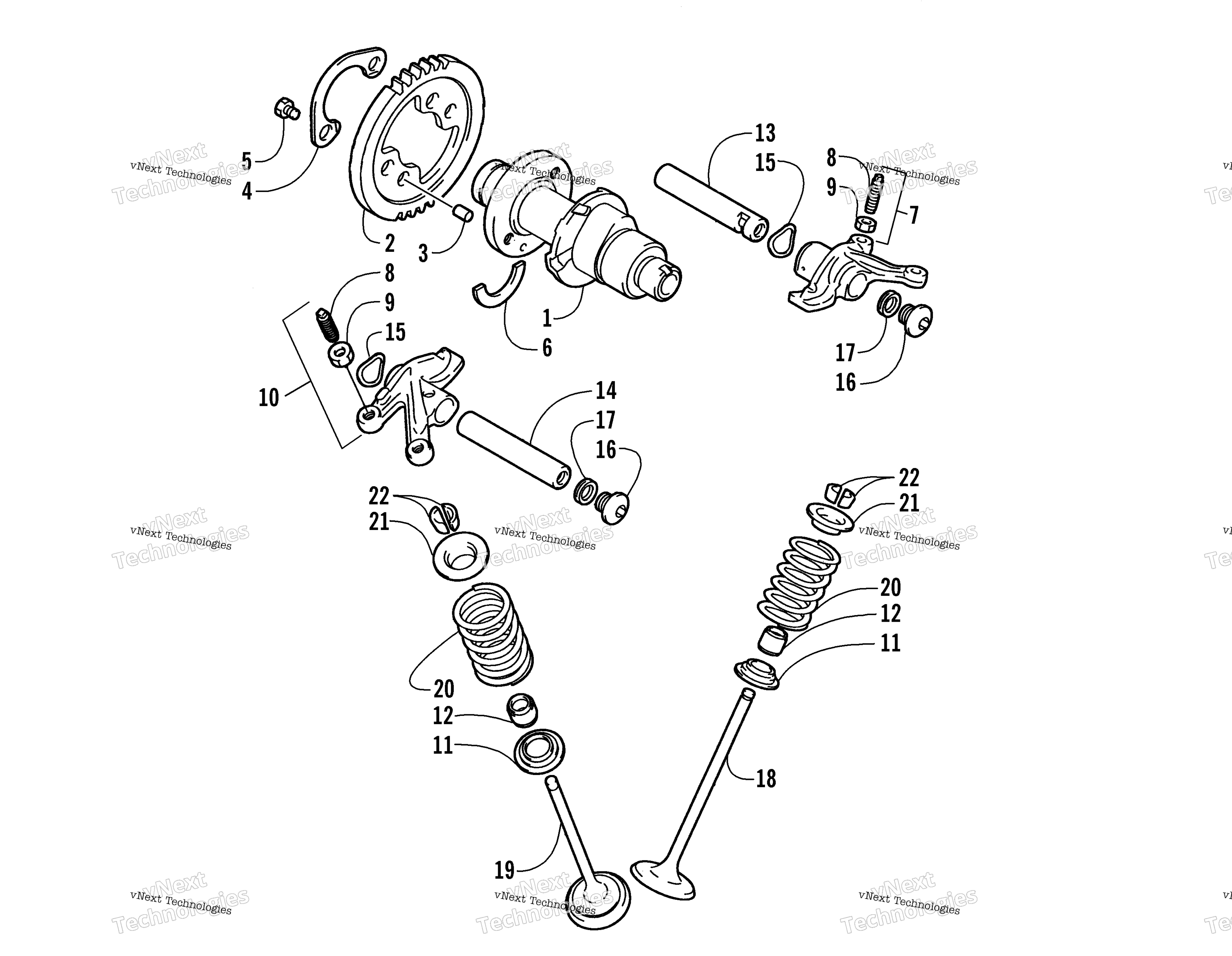 CAMSHAFT / клапан узел