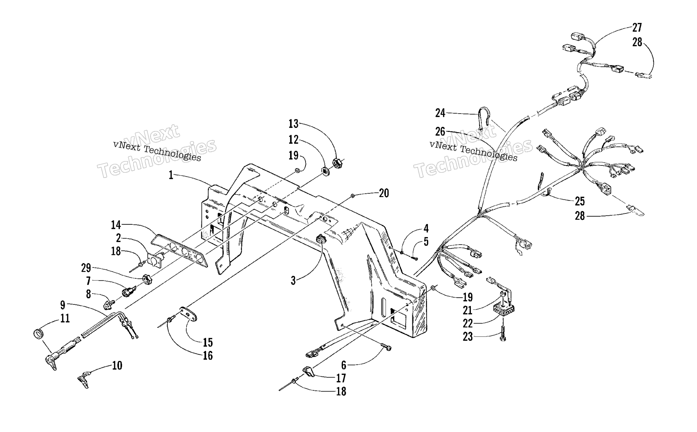Console, Switches, и Wiring Assemblies
