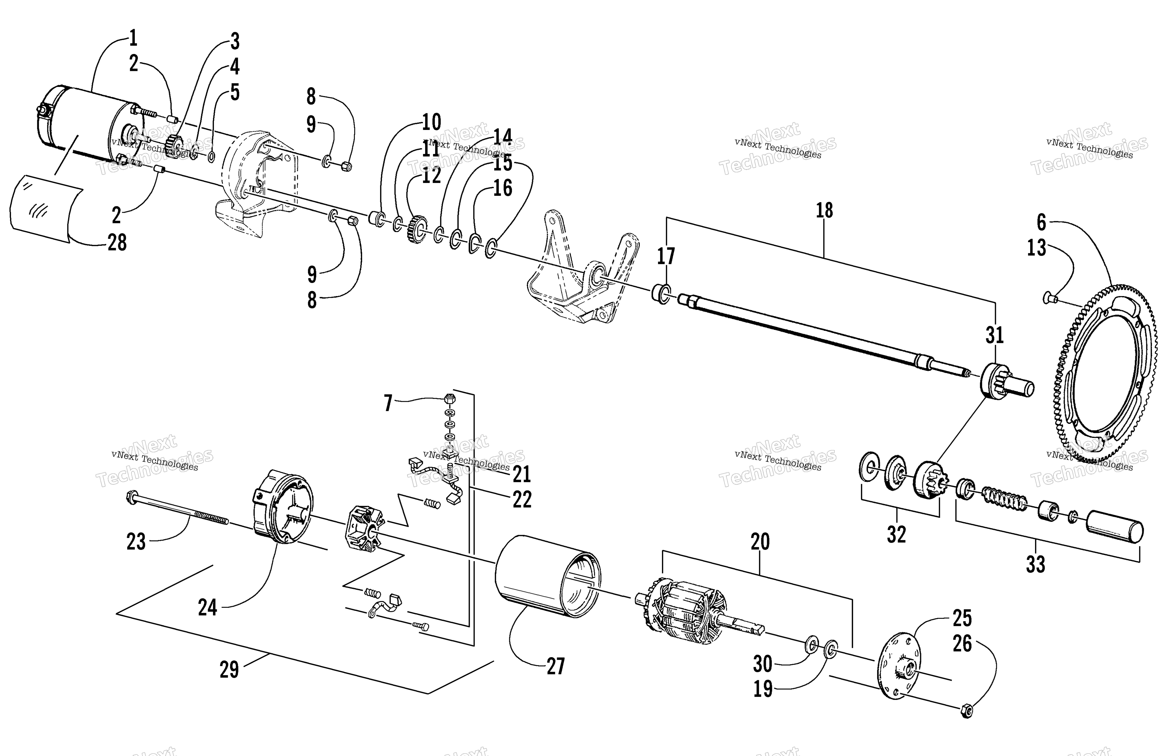 Электрооборудование Start - Starter Motor Assembly