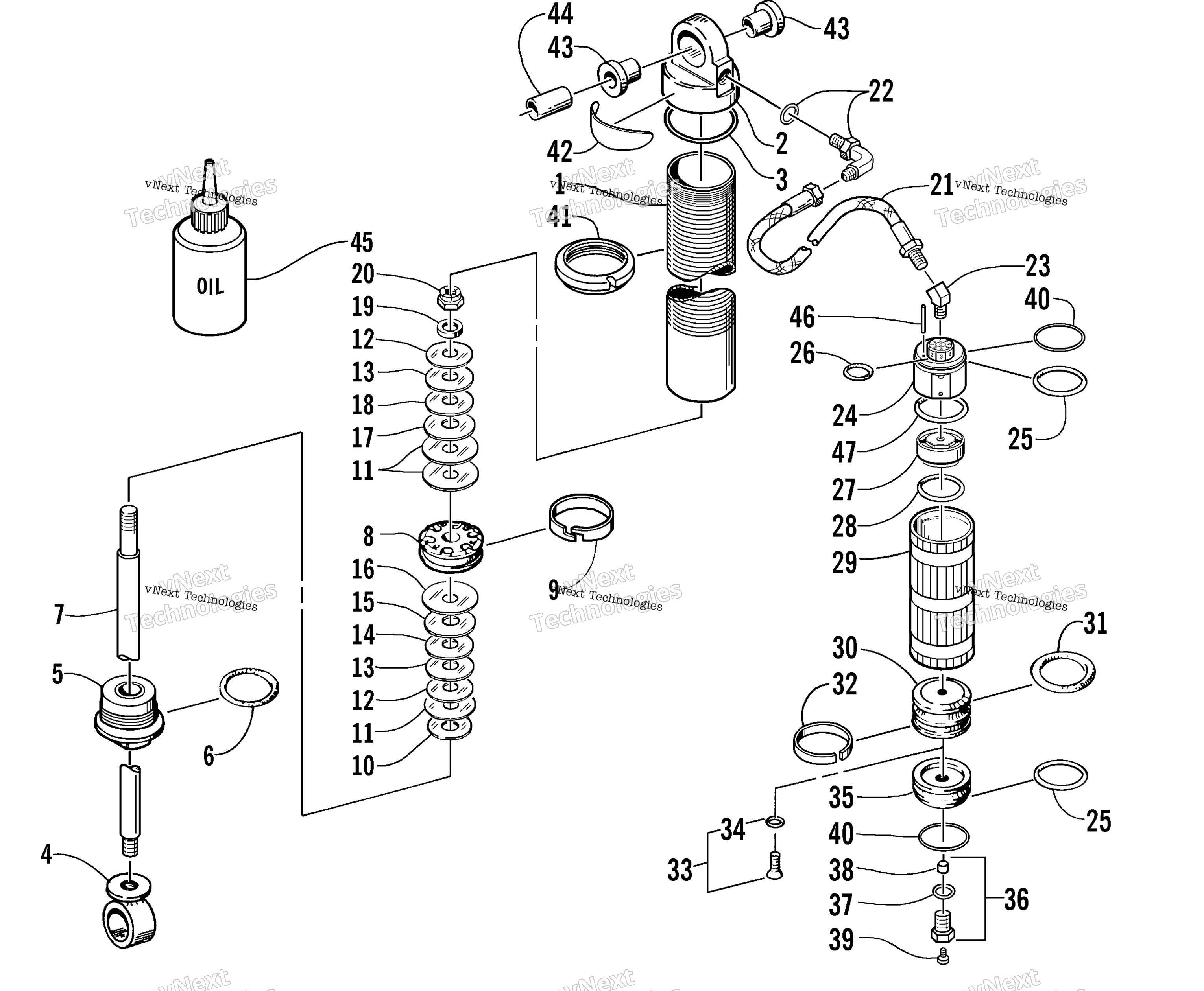 Задняя часть Suspension Front Arm Shock Absorber