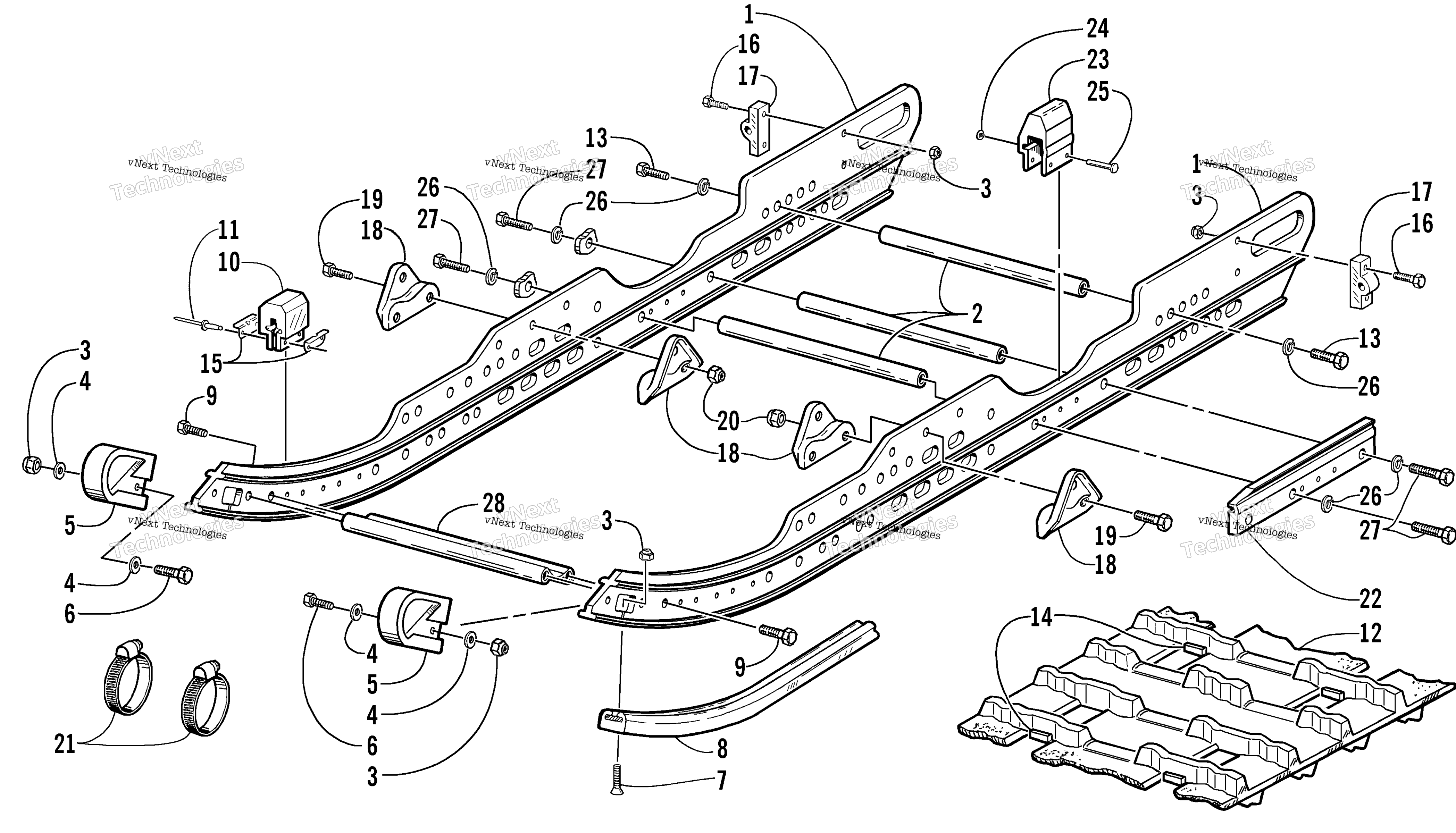 Slide Rail и Track узел