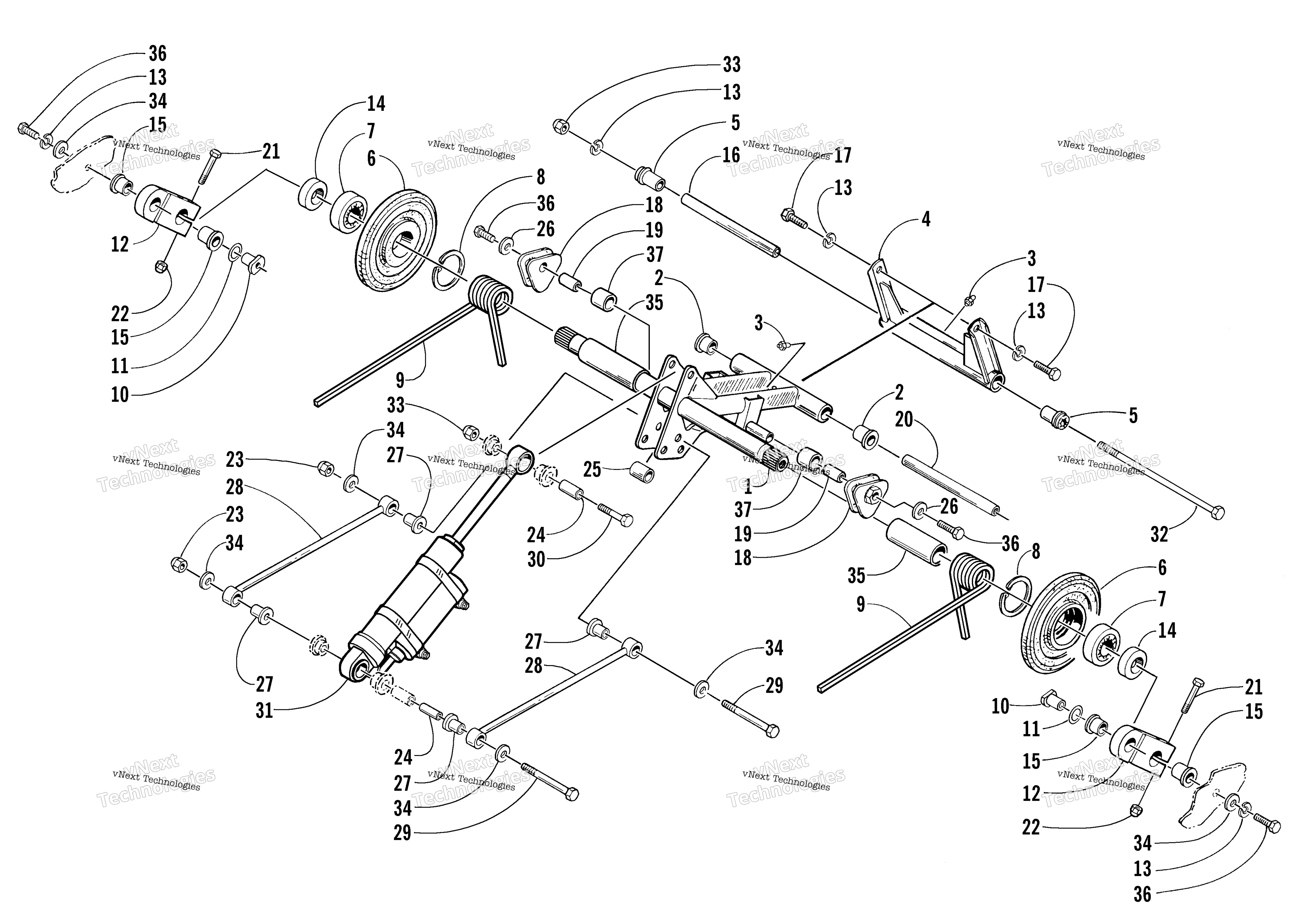 Задняя часть Suspension Rear Arm Assembly