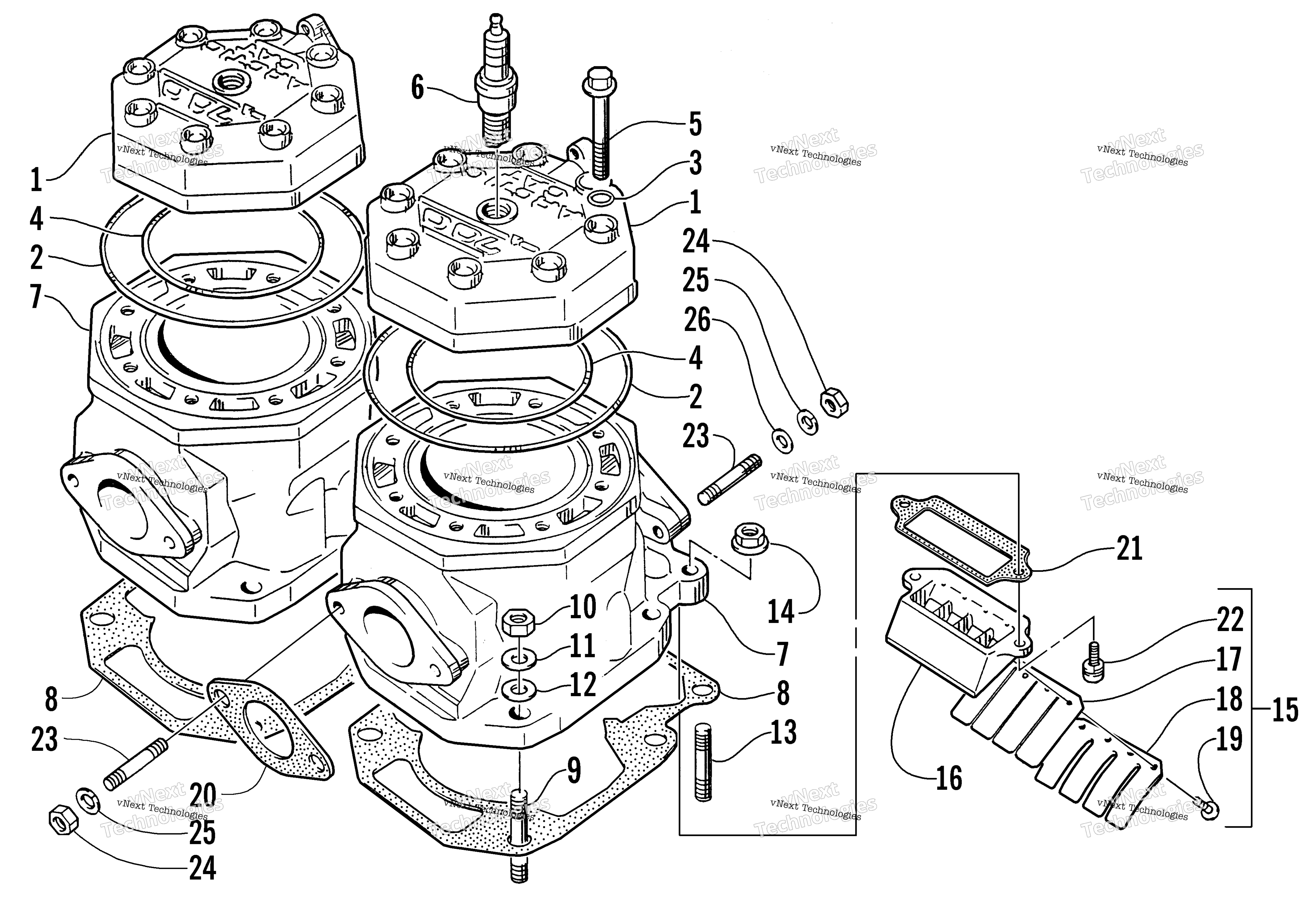 Цилиндр And Head Assembly