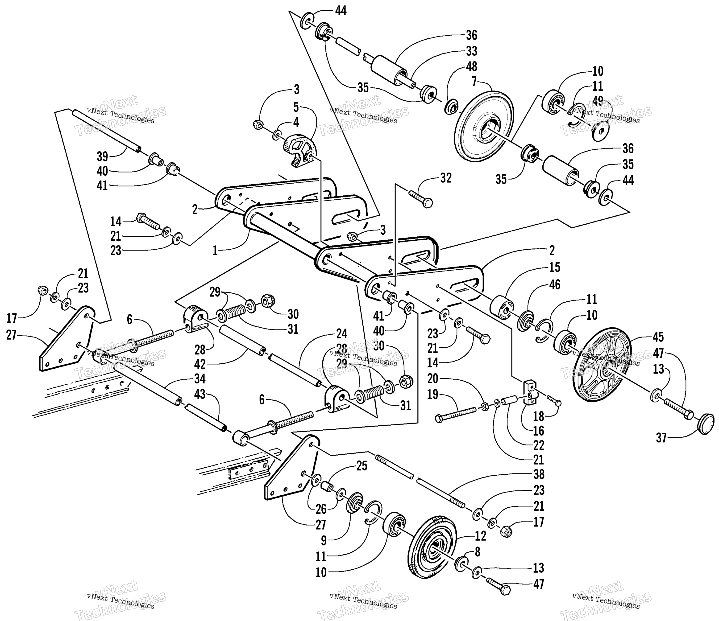 Articulating Skid рама узел