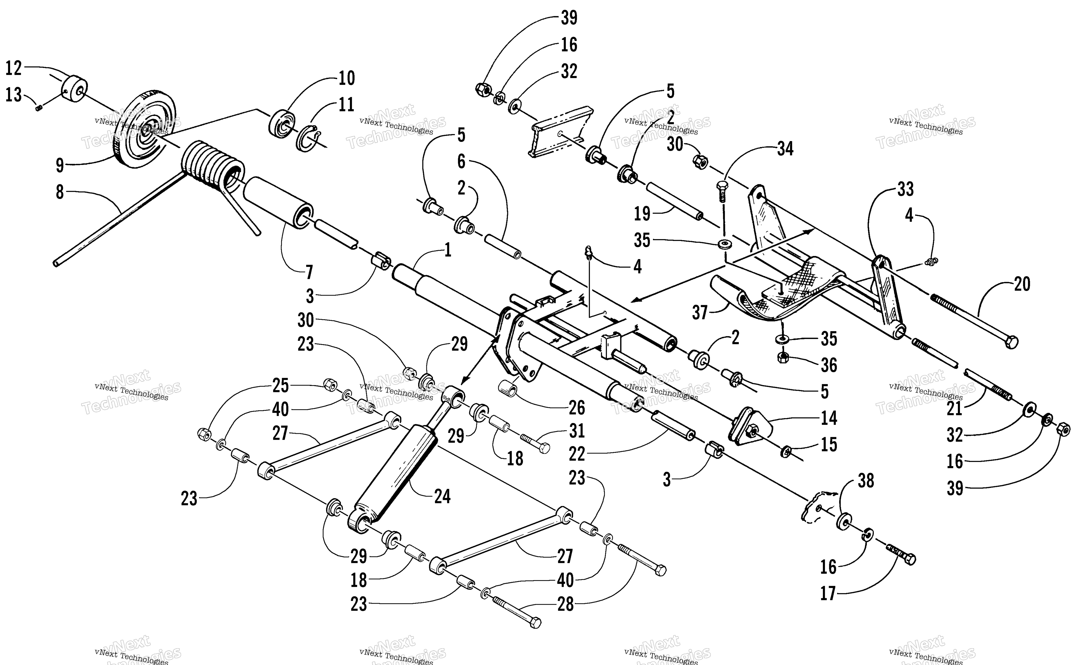 Задняя часть Suspension Rear Arm Assembly