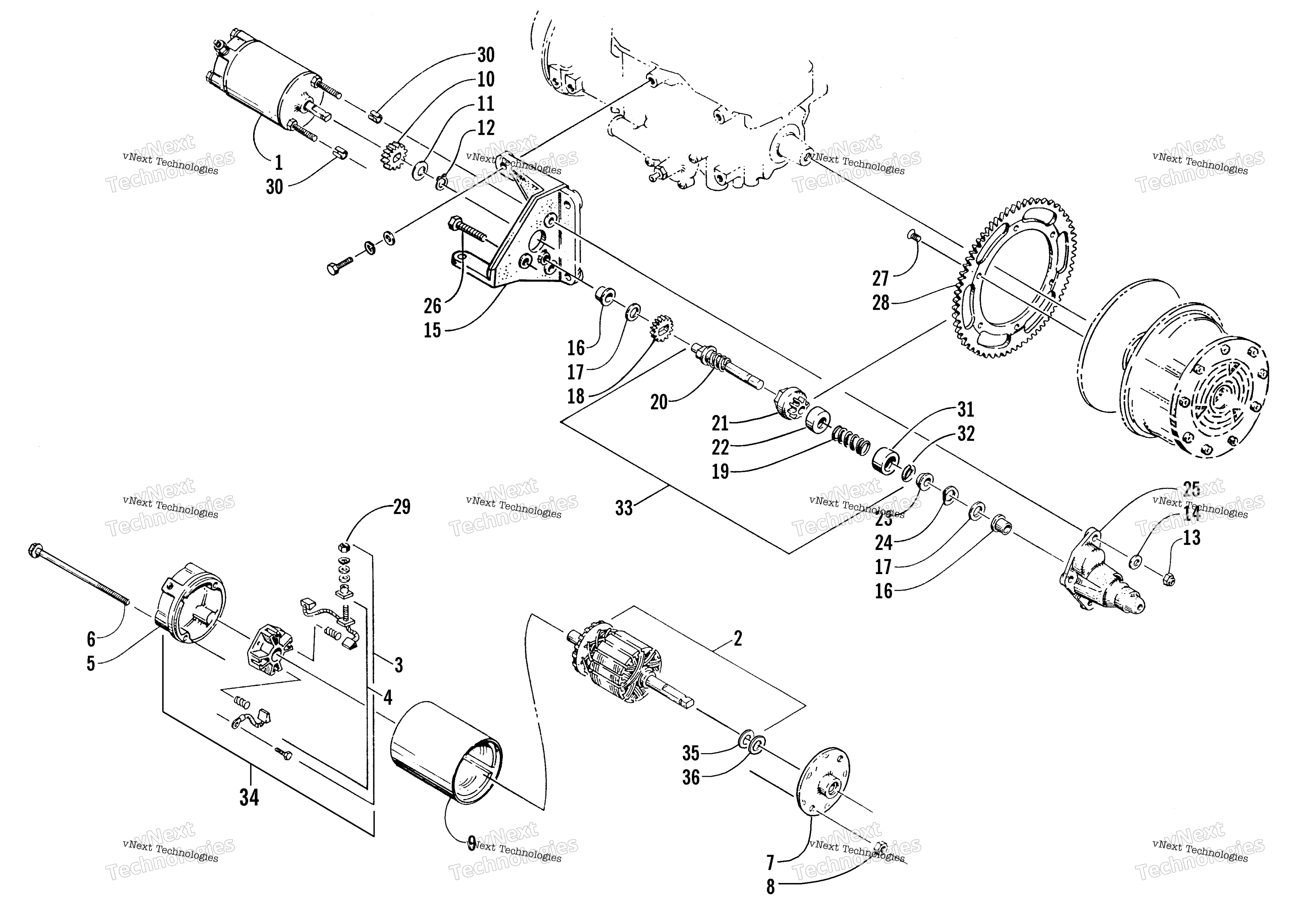 Электрооборудование Start - Starter Motor Assembly