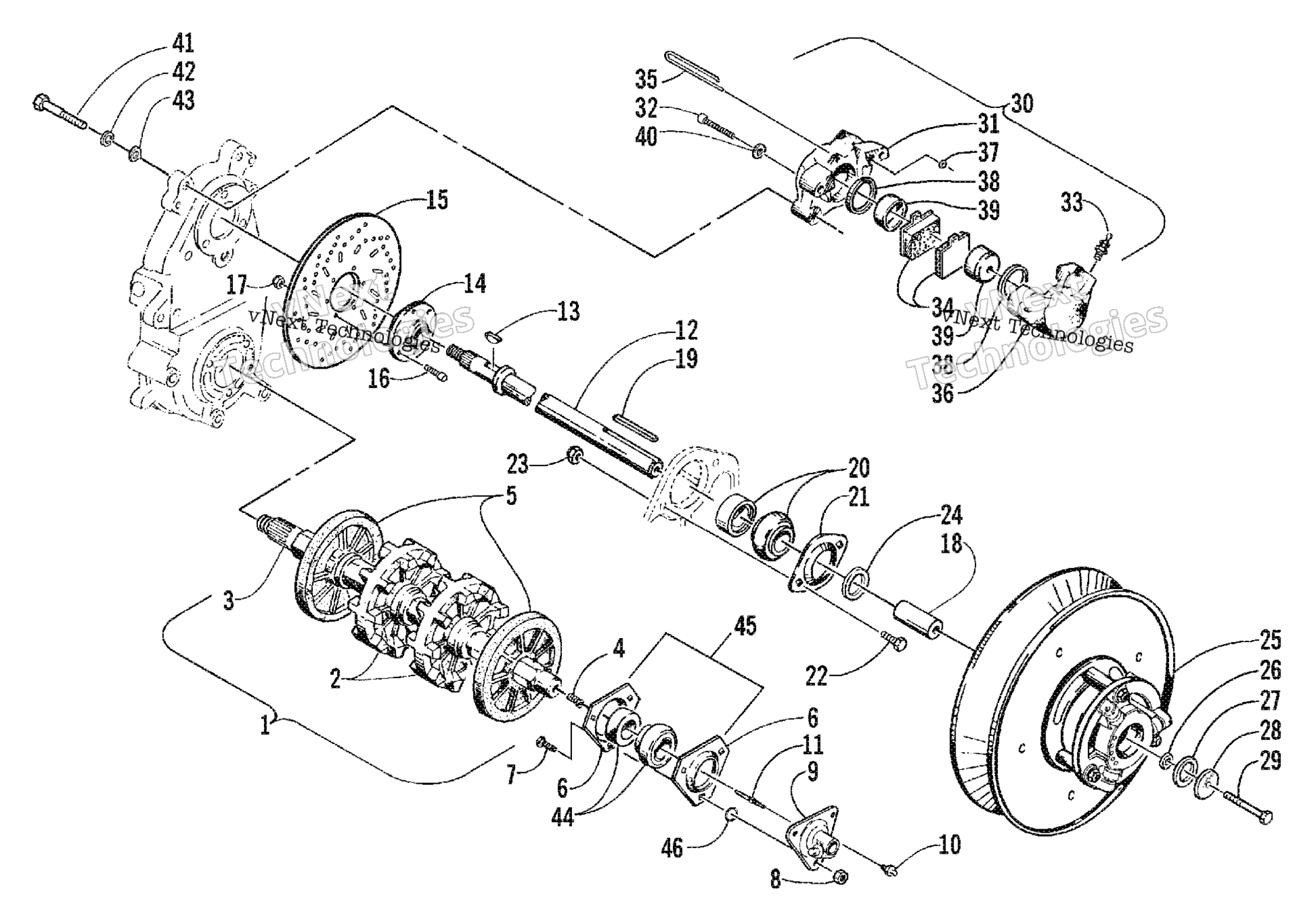 Привод Train Shafts And Brake Assemblies