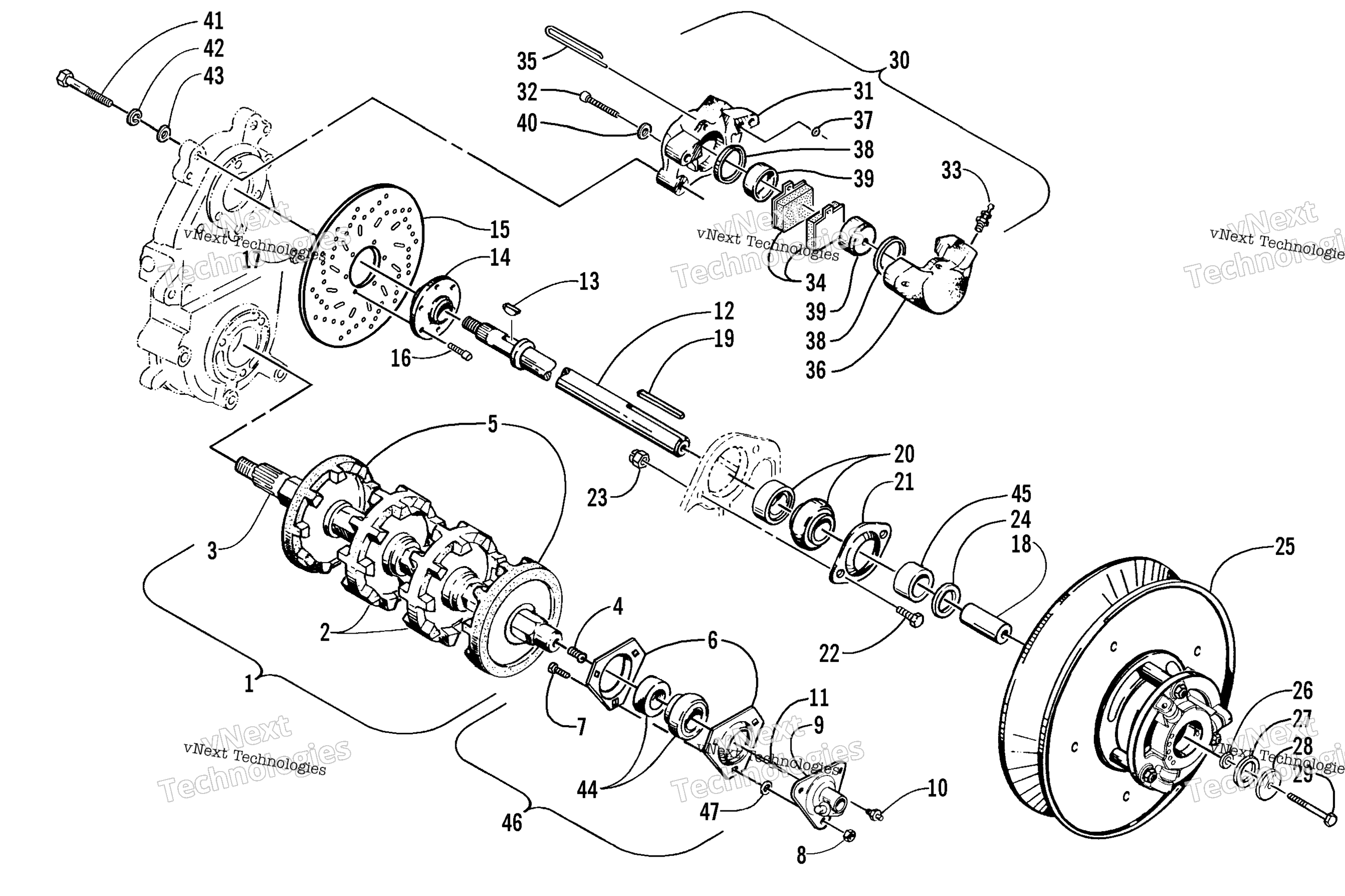 Привод Train Shafts And Brake Assemblies