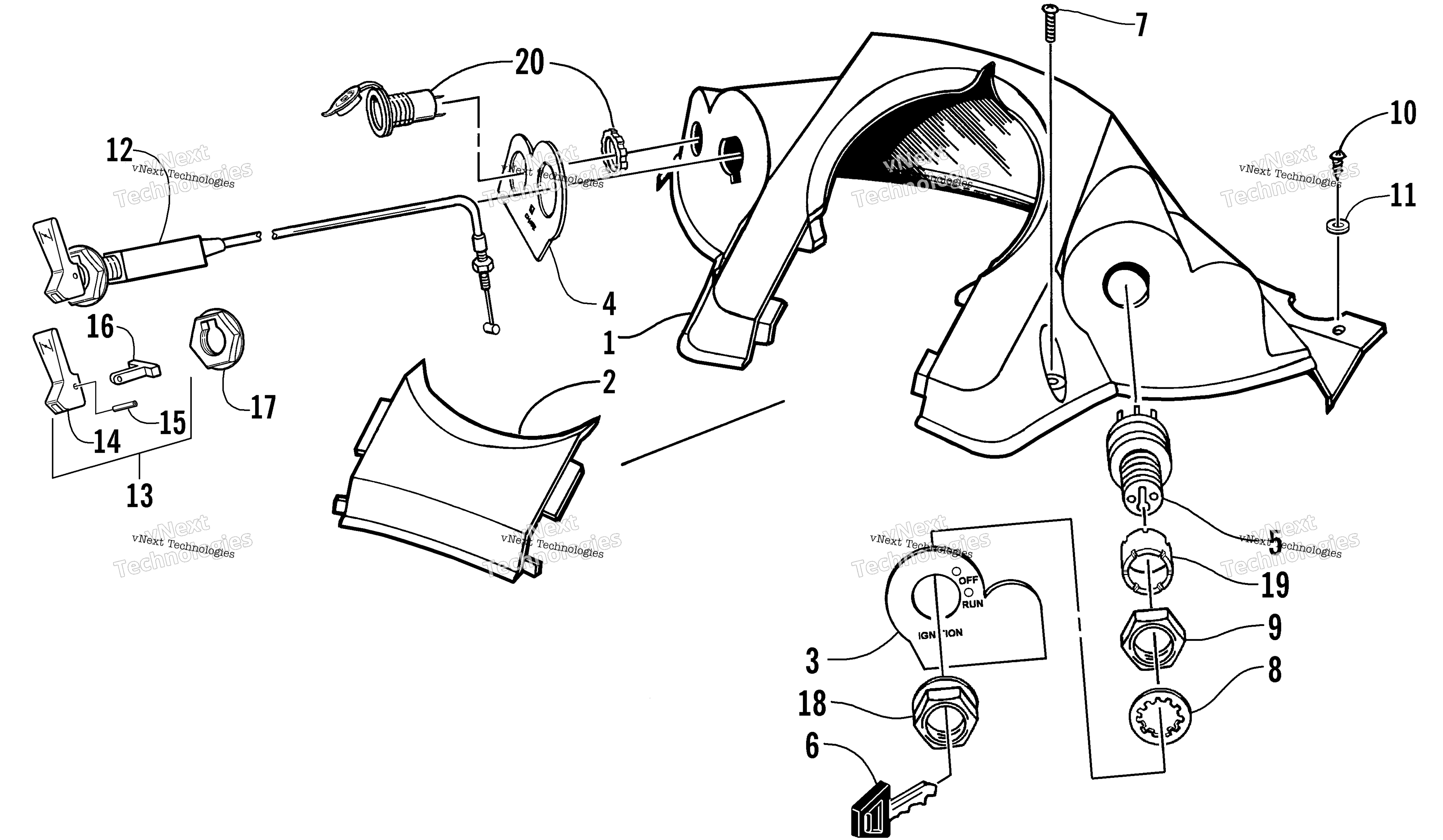 Консоль And Switch Assembly