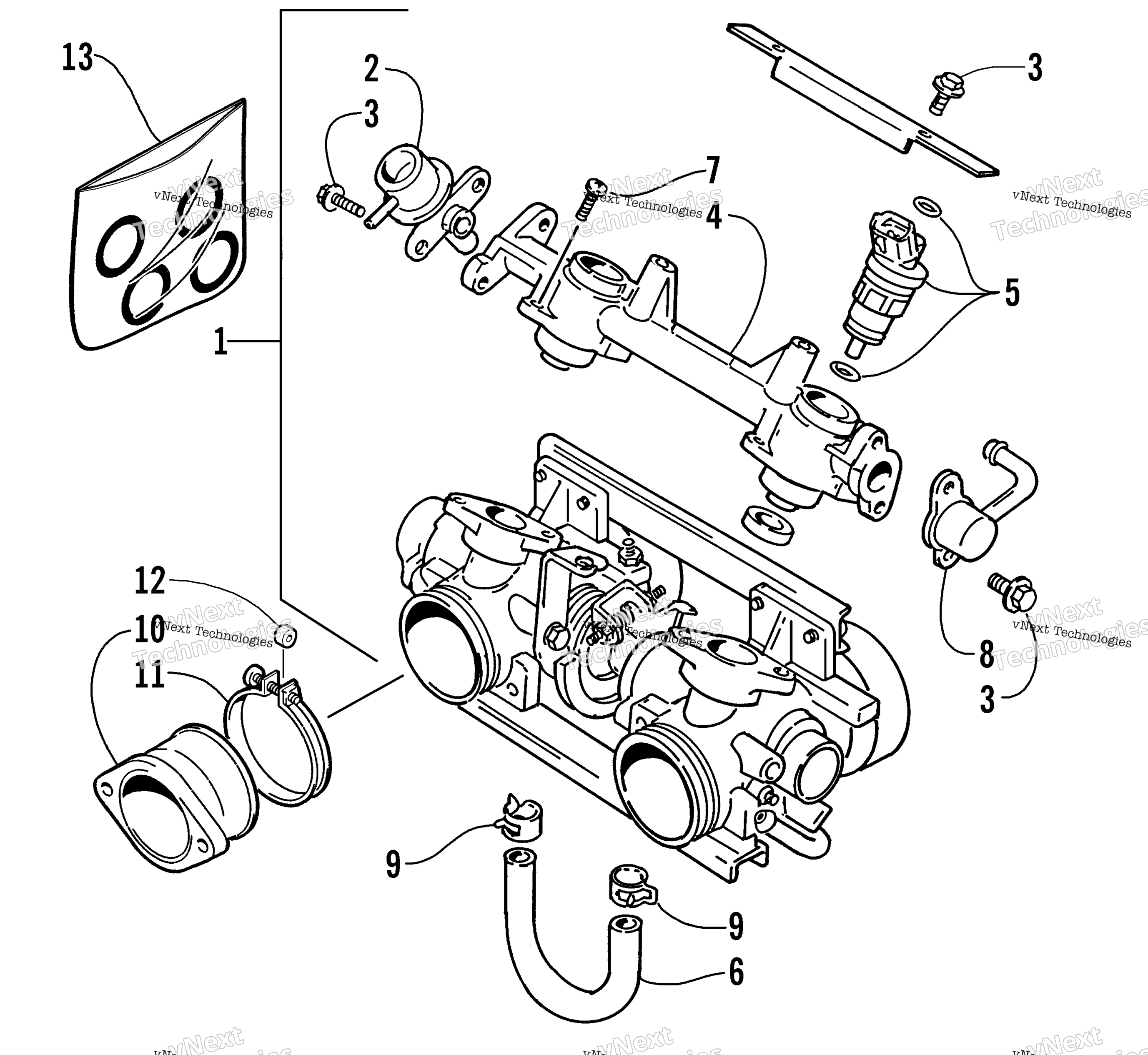Дроссель Body Assembly