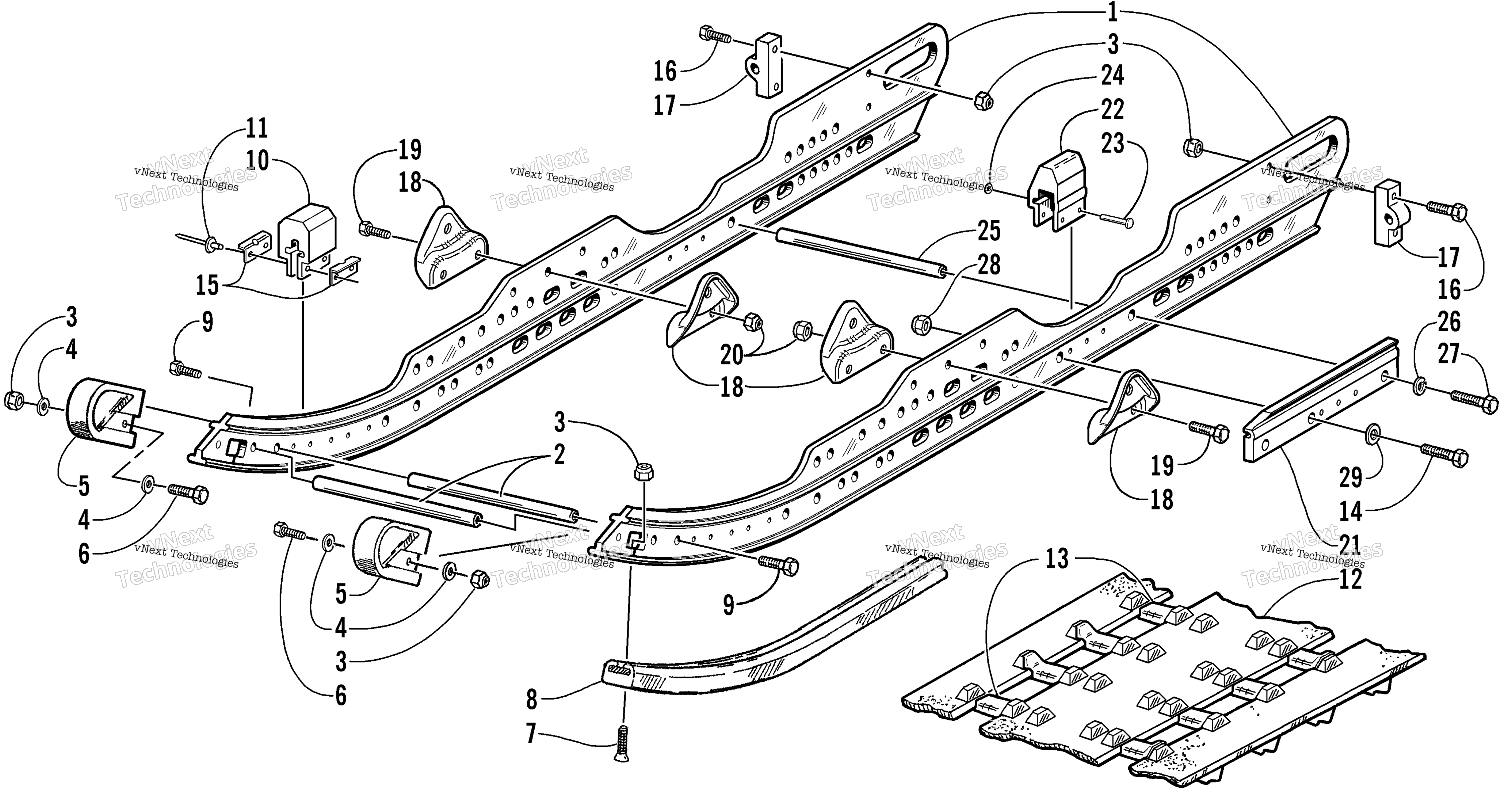 Slide Rail и Track узел