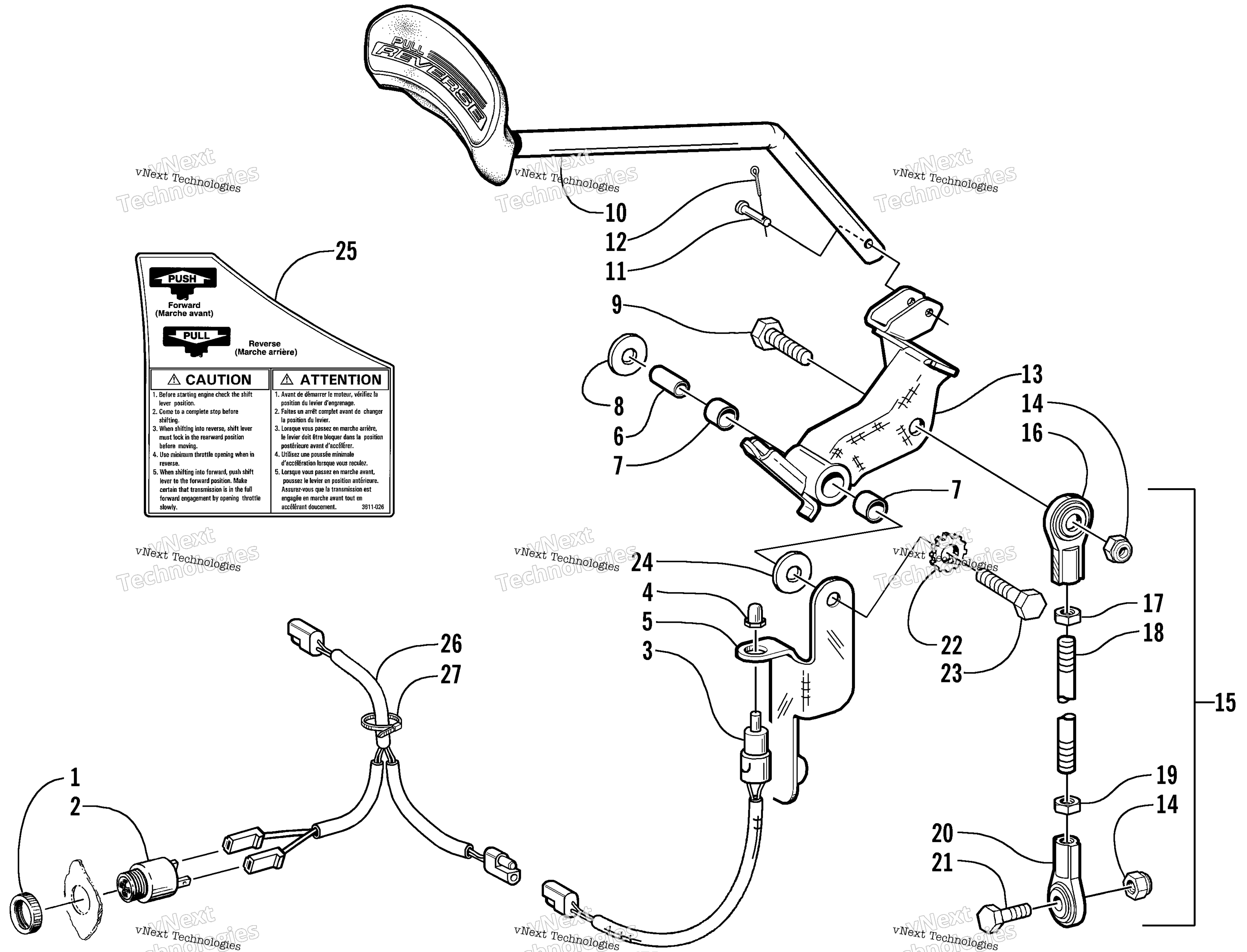 Задняя передача Shift Lever Assembly (Esr)