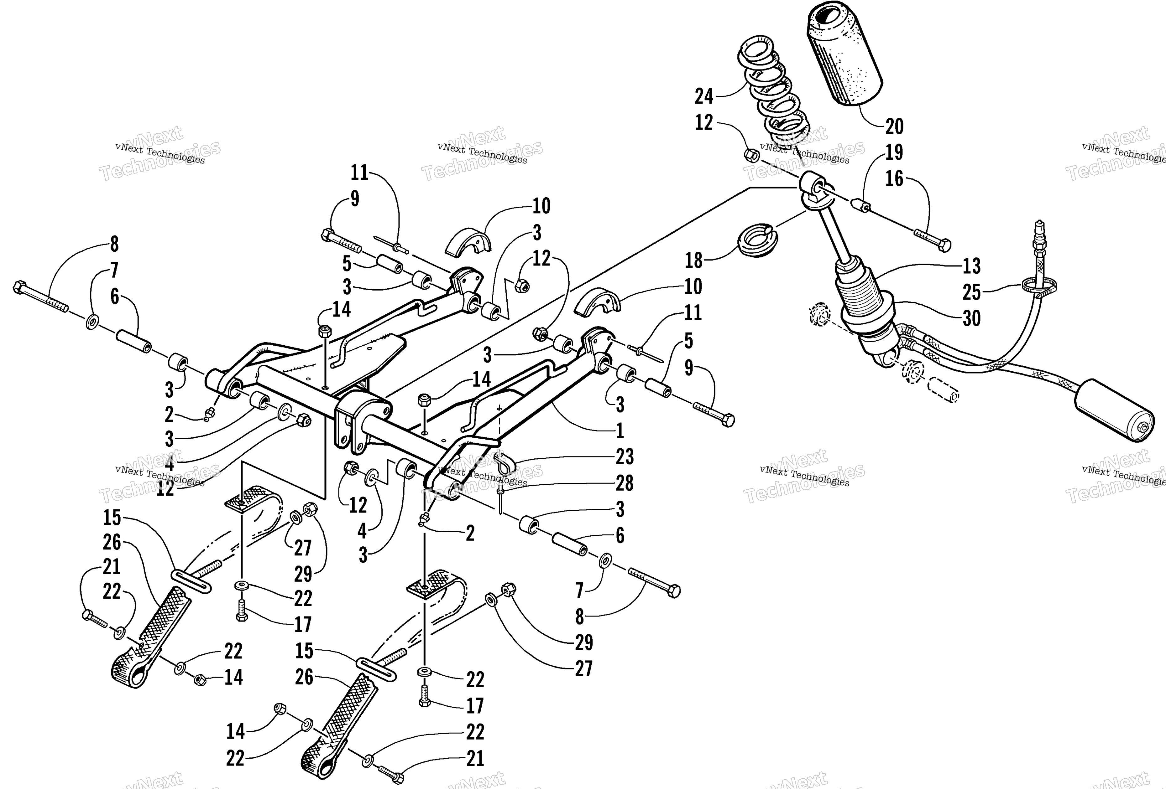 Задняя подвеска Front Arm Assembly (Le)