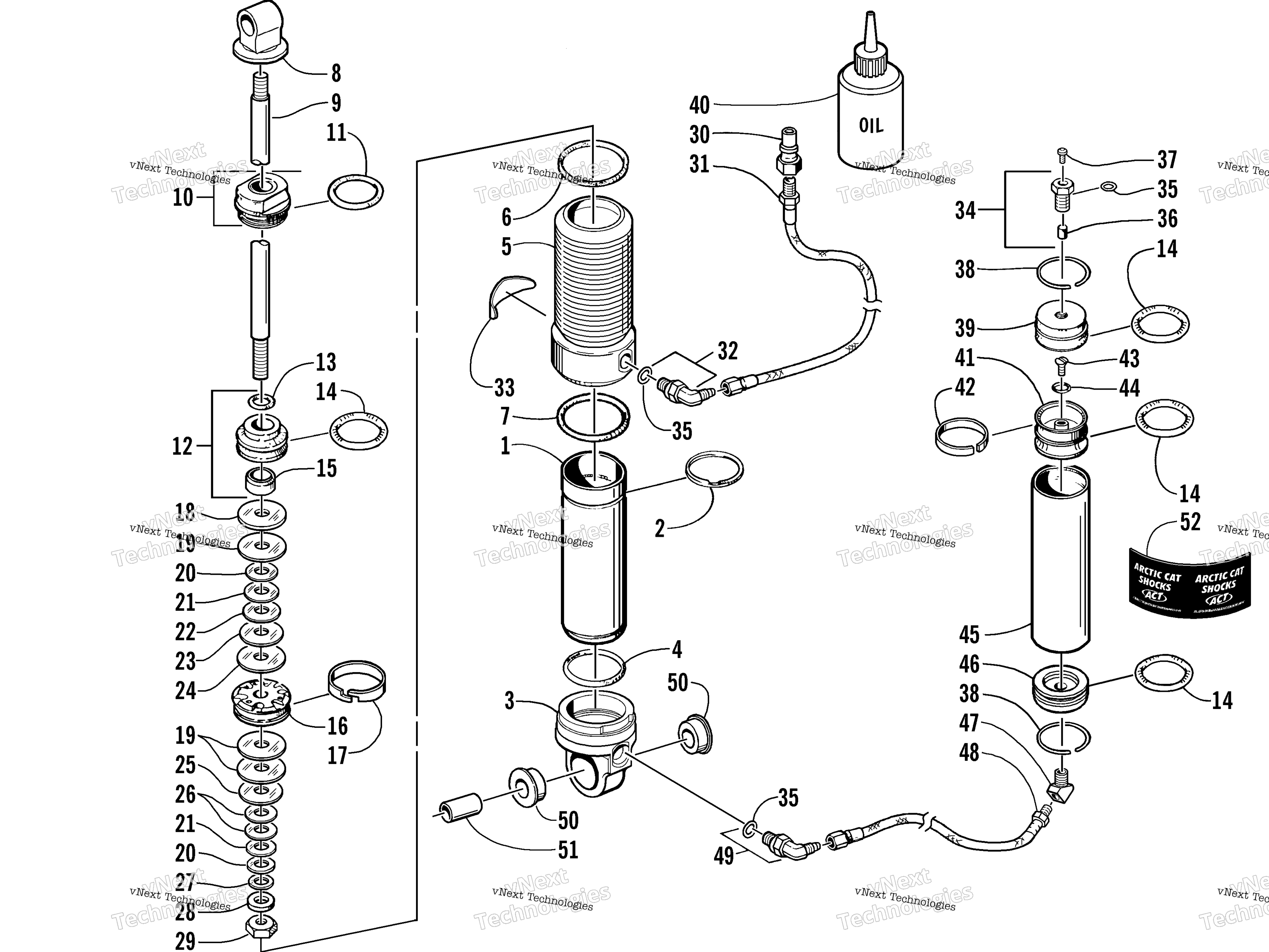 Задняя подвеска Front Arm Shock Absorber (Le)