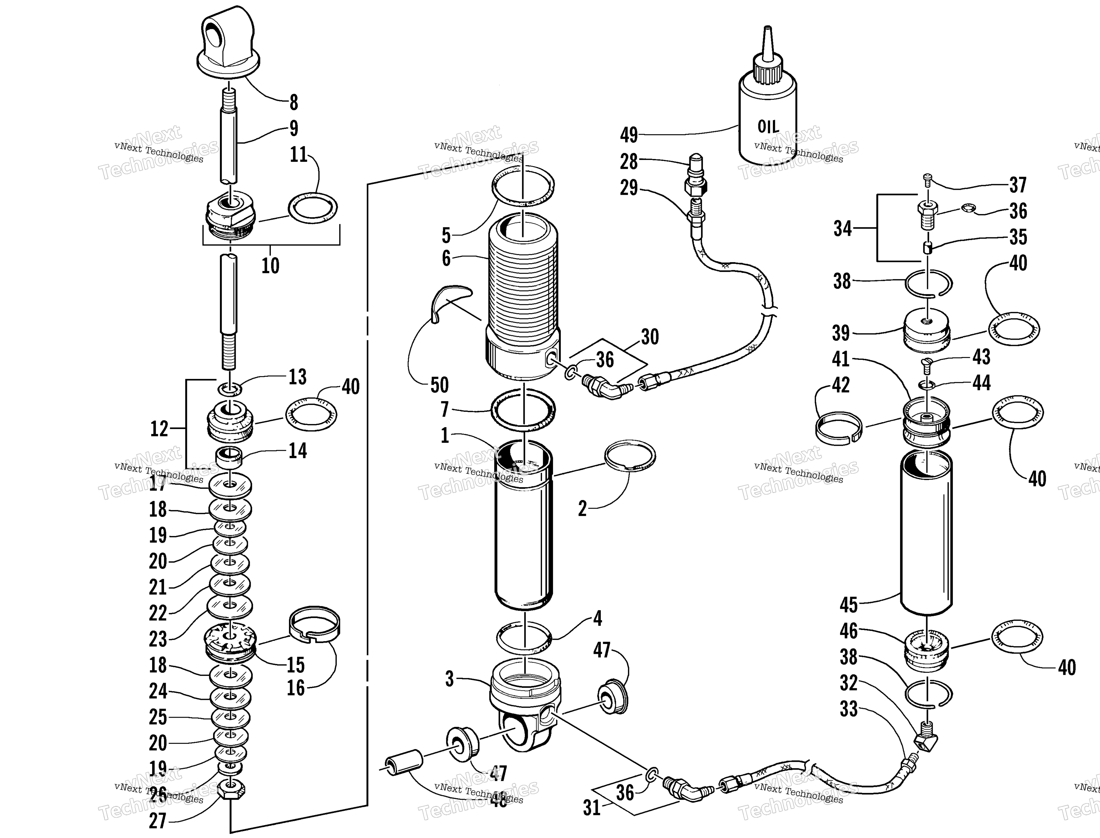 Задняя подвеска Front Arm Shock Absorber (Le)