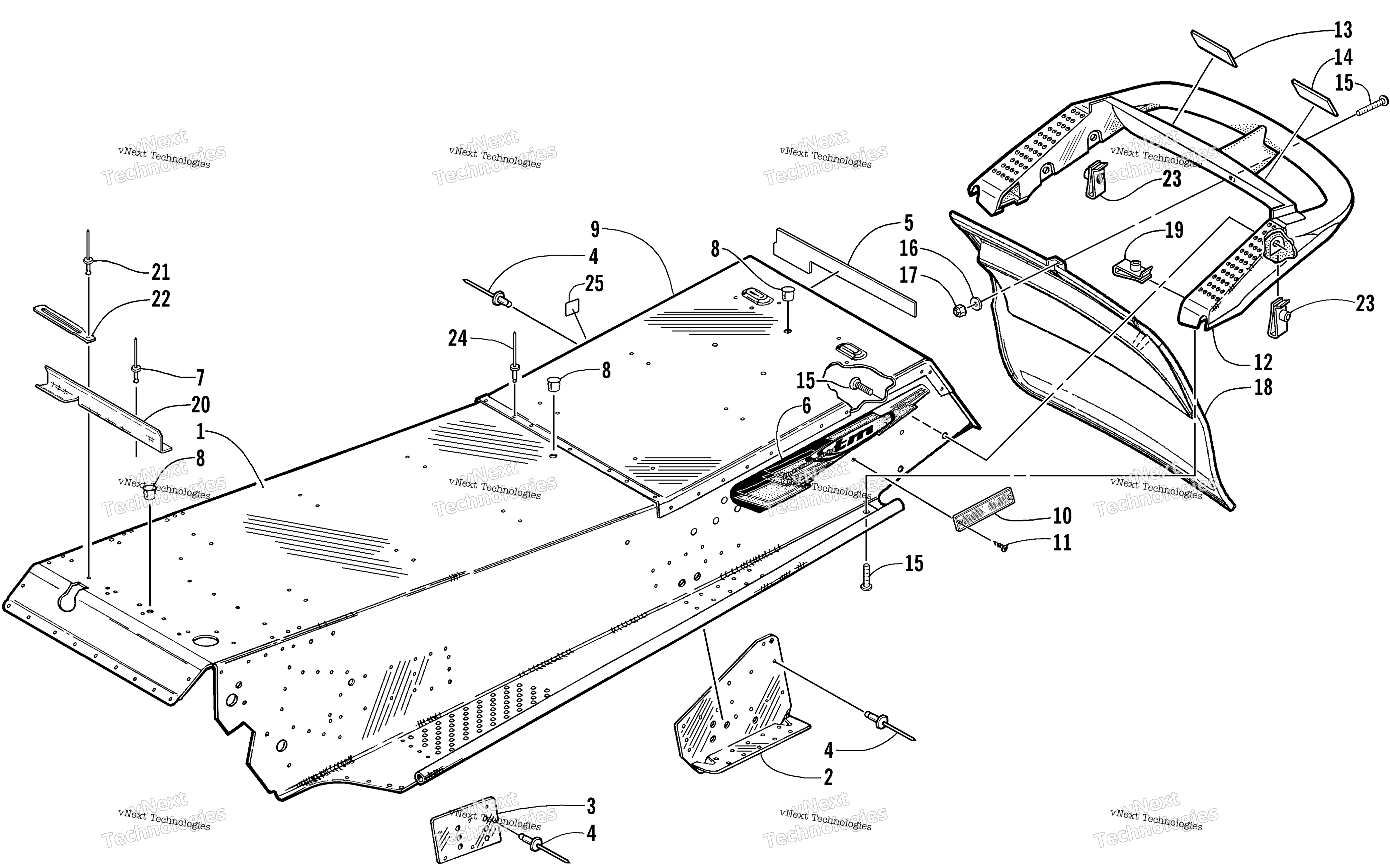 Tunnel и задний Bumper