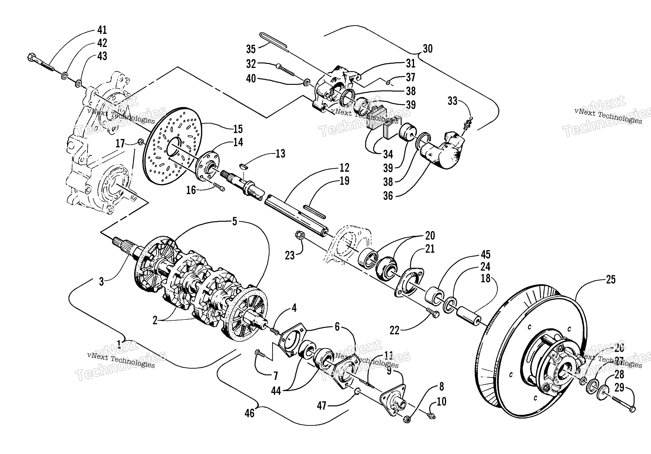 Привод Train Shafts And Brake Assemblies
