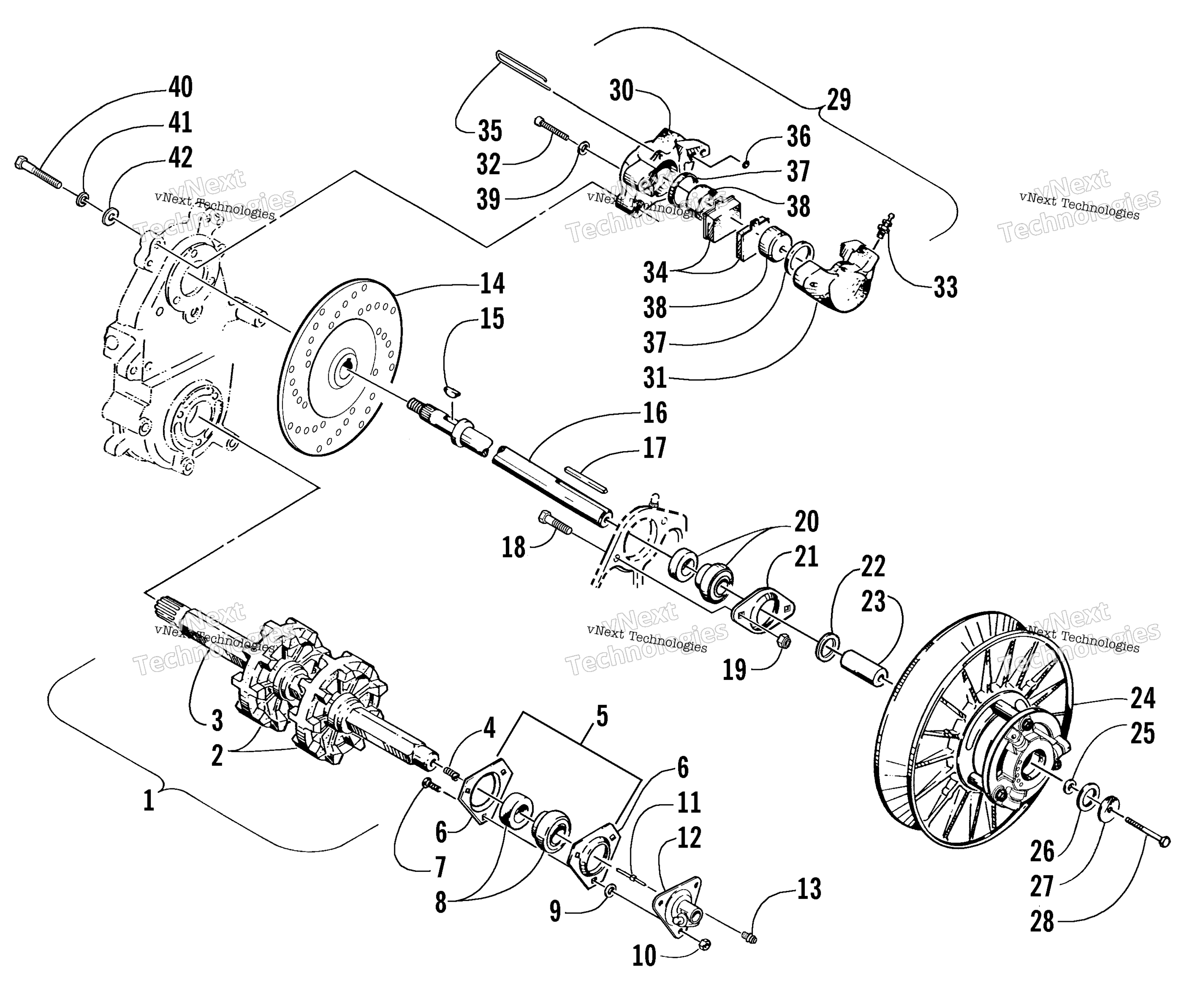Привод Train Shafts And Brake Assemblies