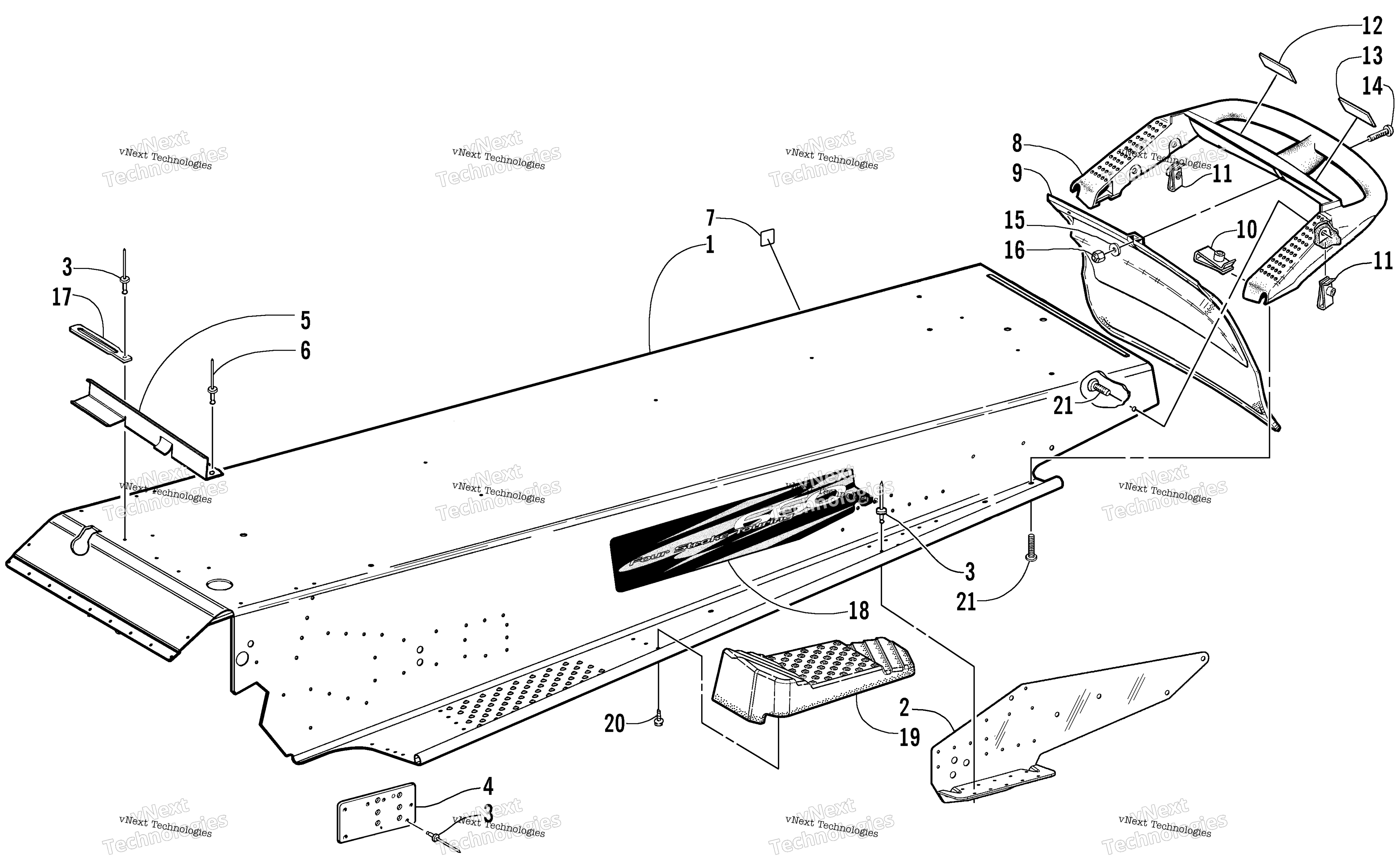 Tunnel и задний Bumper