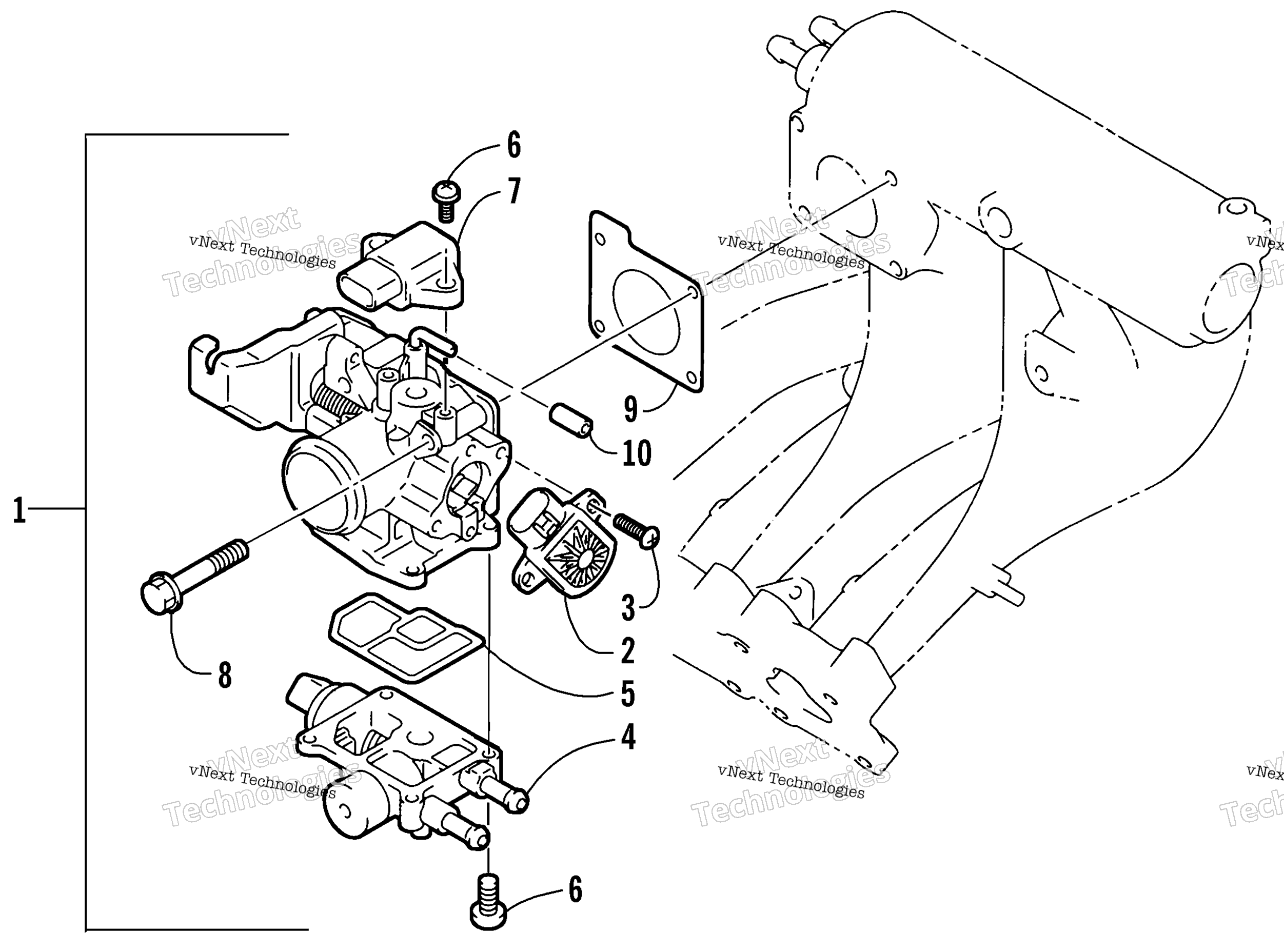 Дроссель Body Assembly