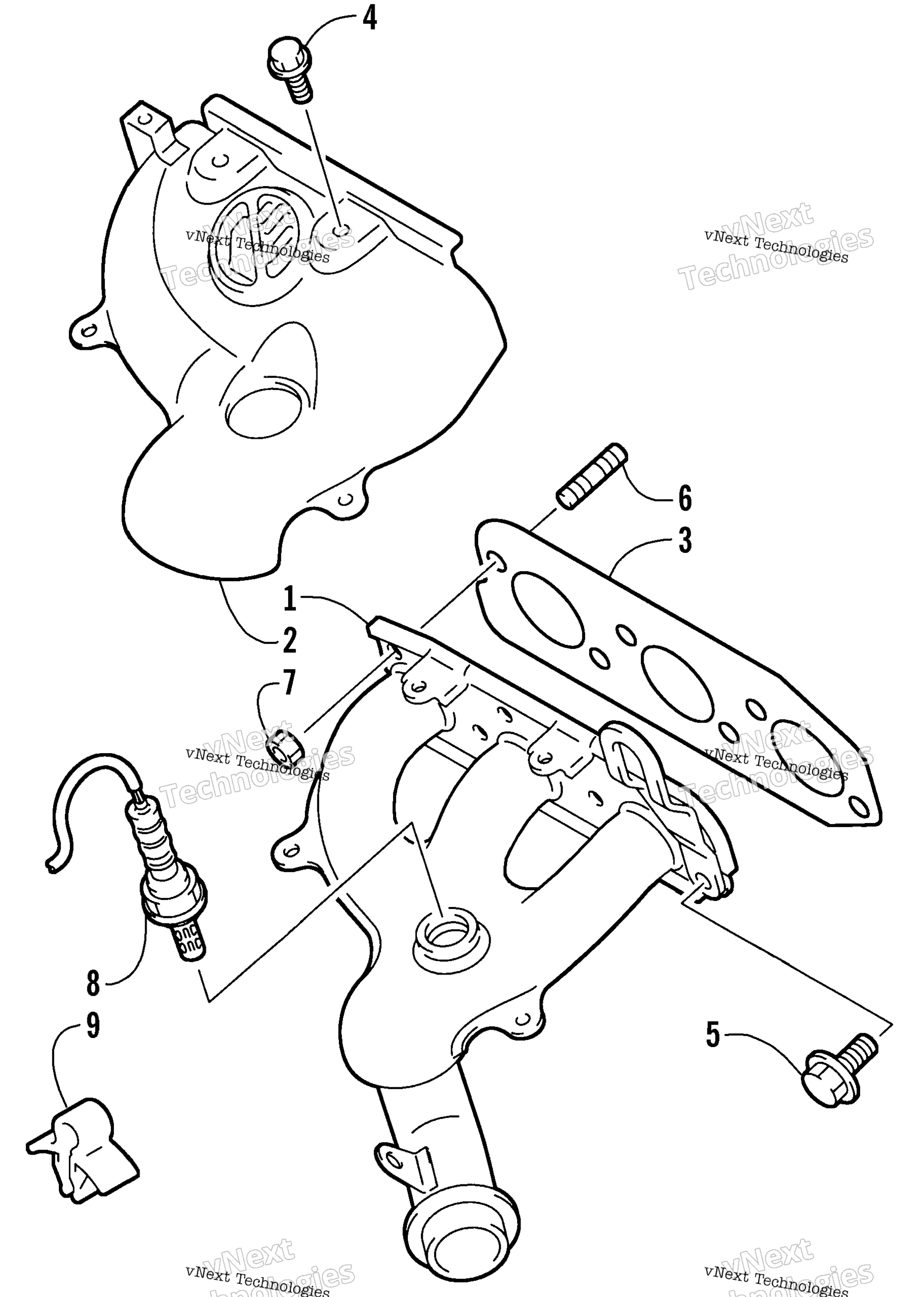 Выхлопная система Manifold Assembly