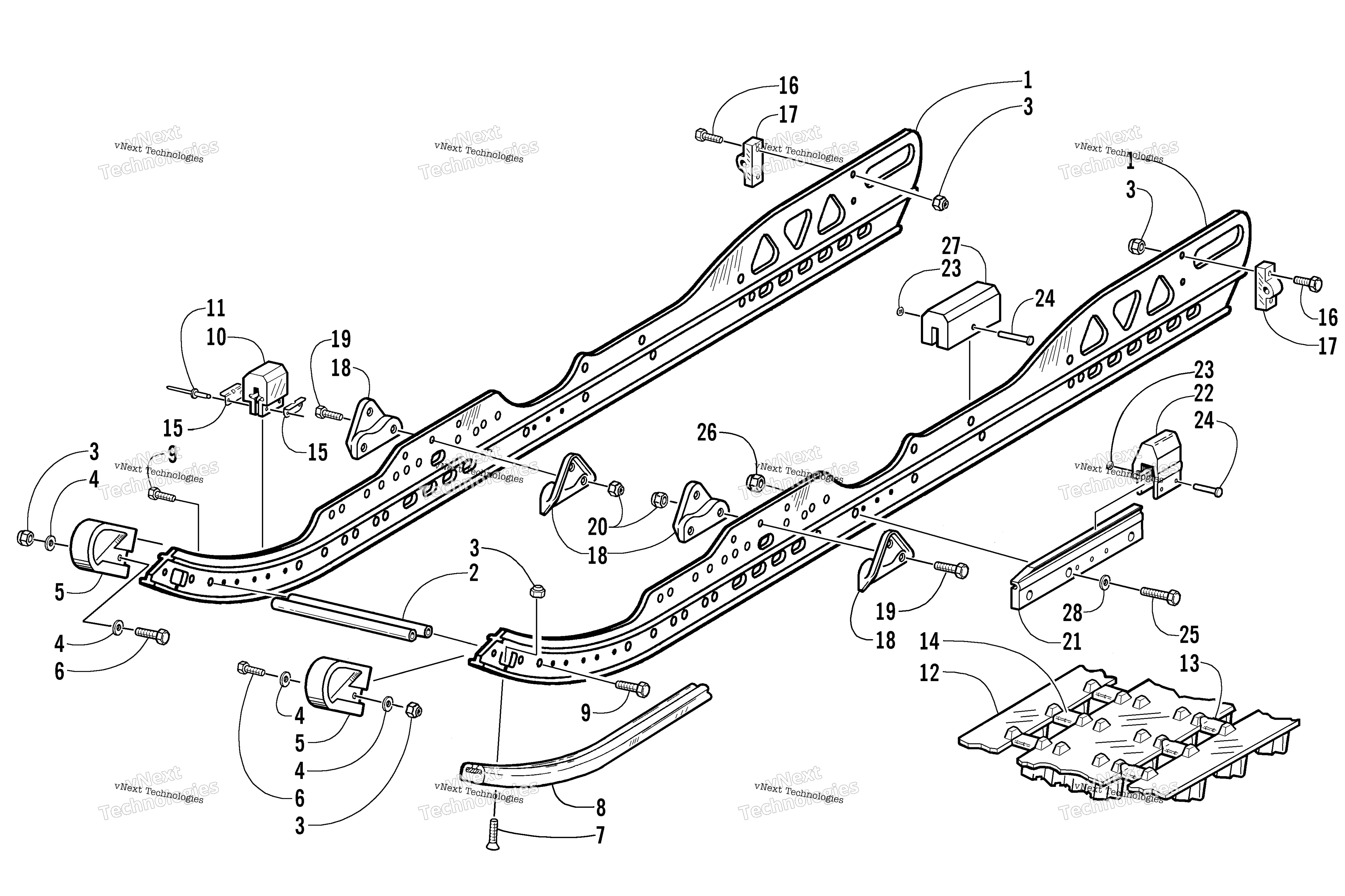Slide Rail и Track узел