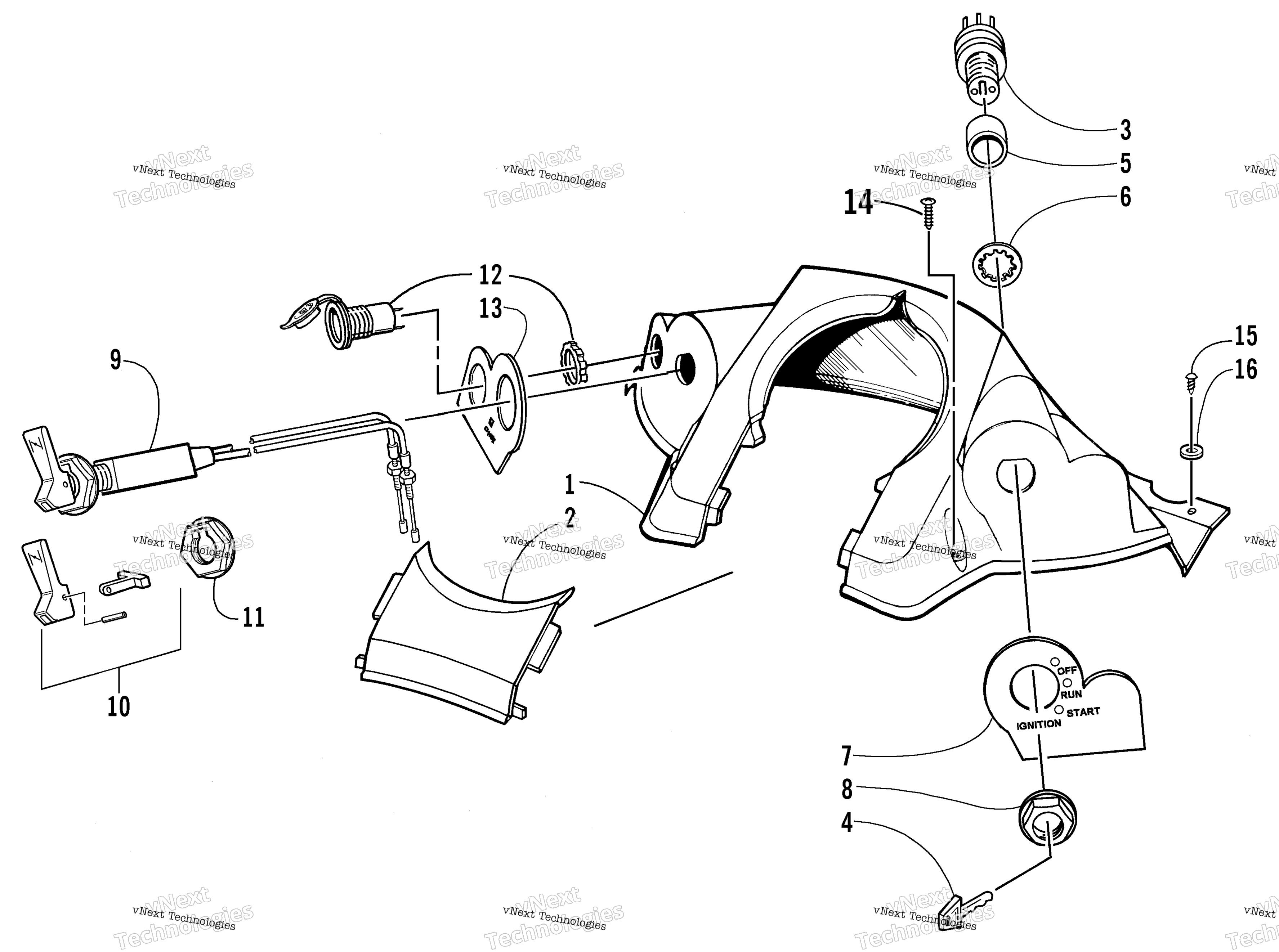 Консоль And Switch Assembly