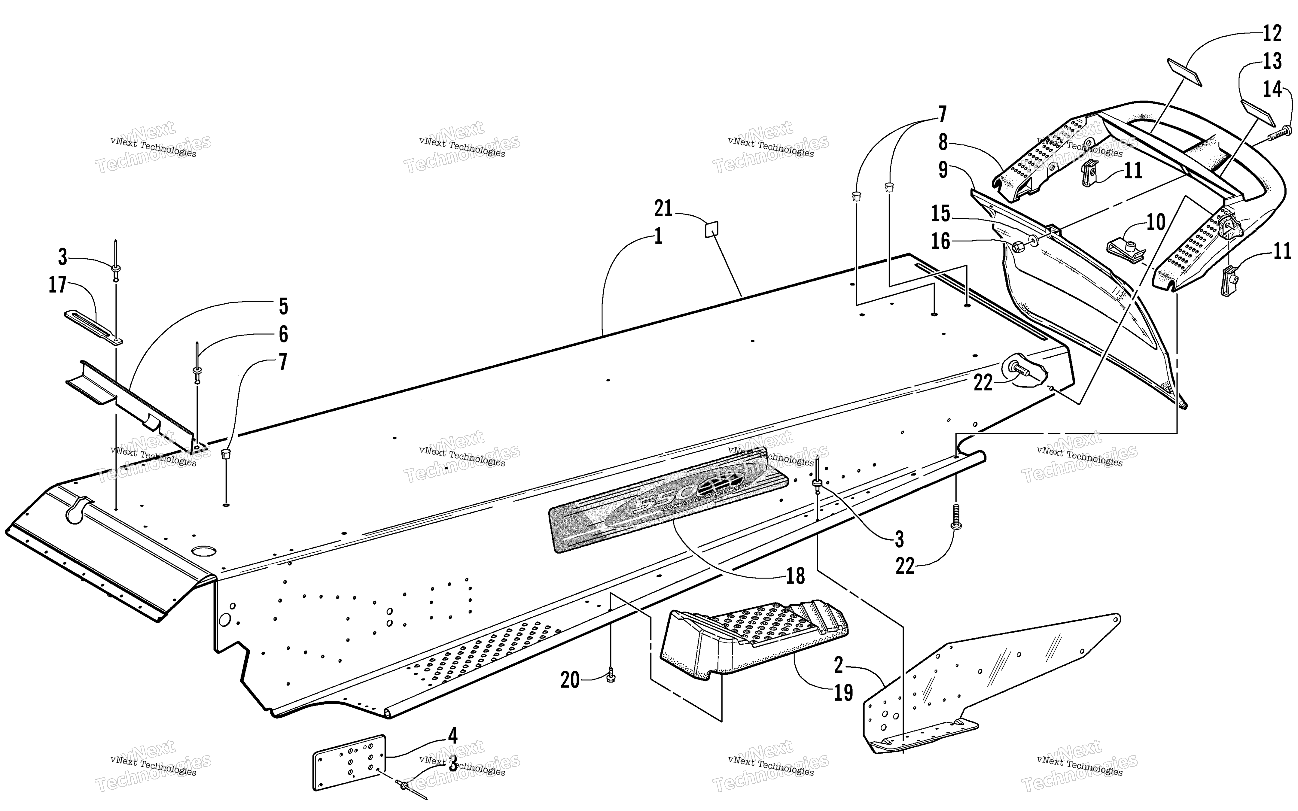 Tunnel и задний Bumper