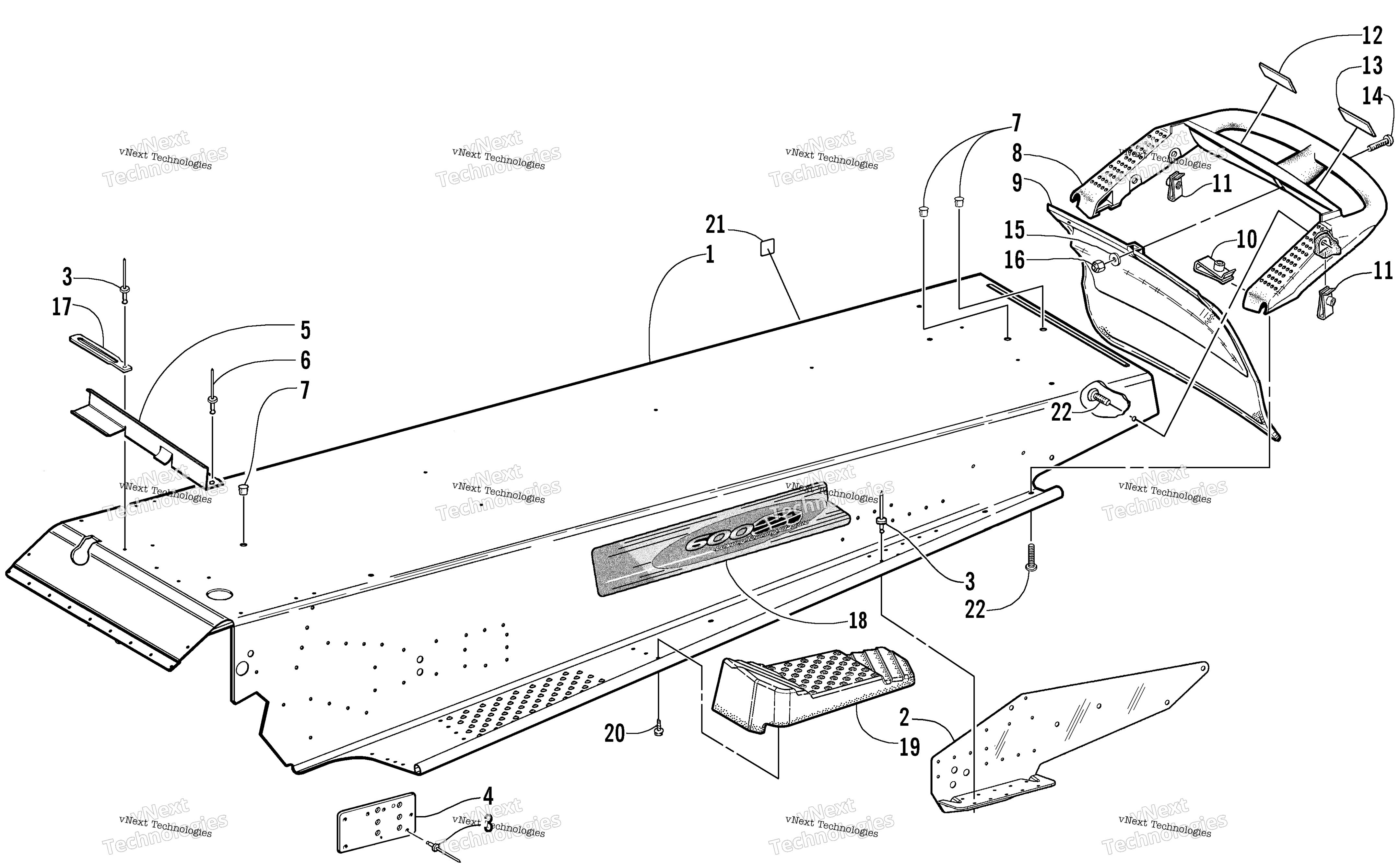 Tunnel и задний Bumper