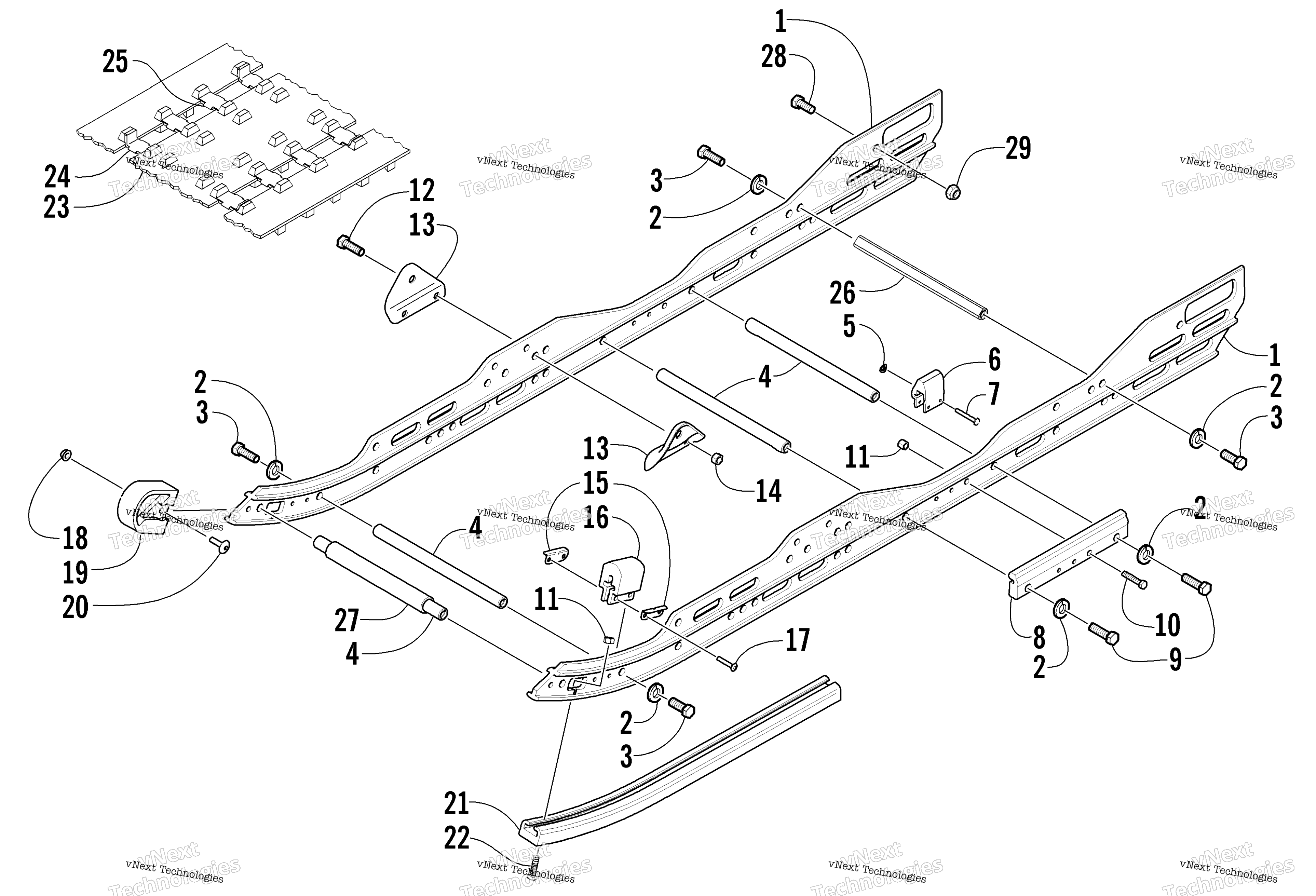 Slide Rail и Track узел