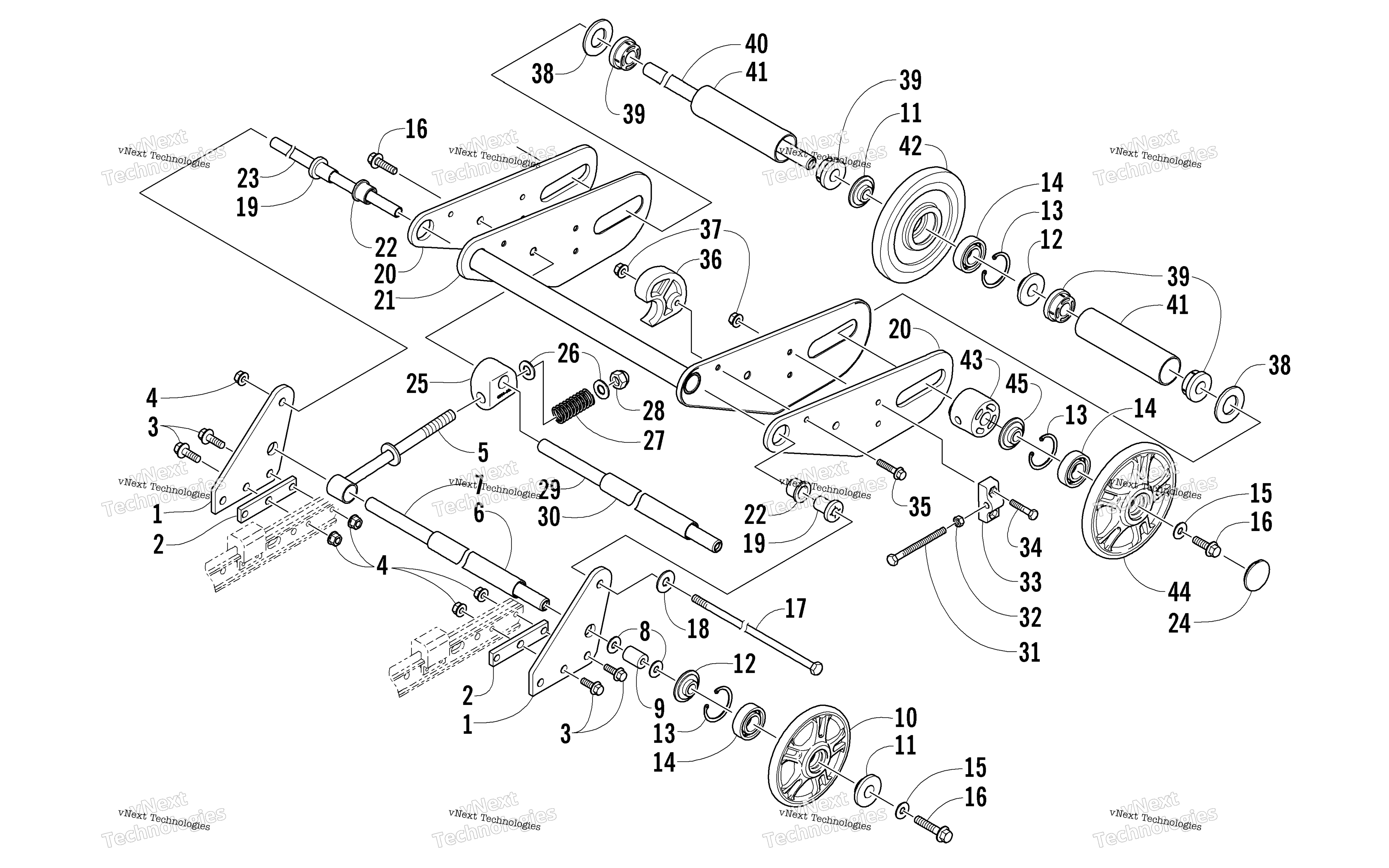 Articulating Skid рама узел