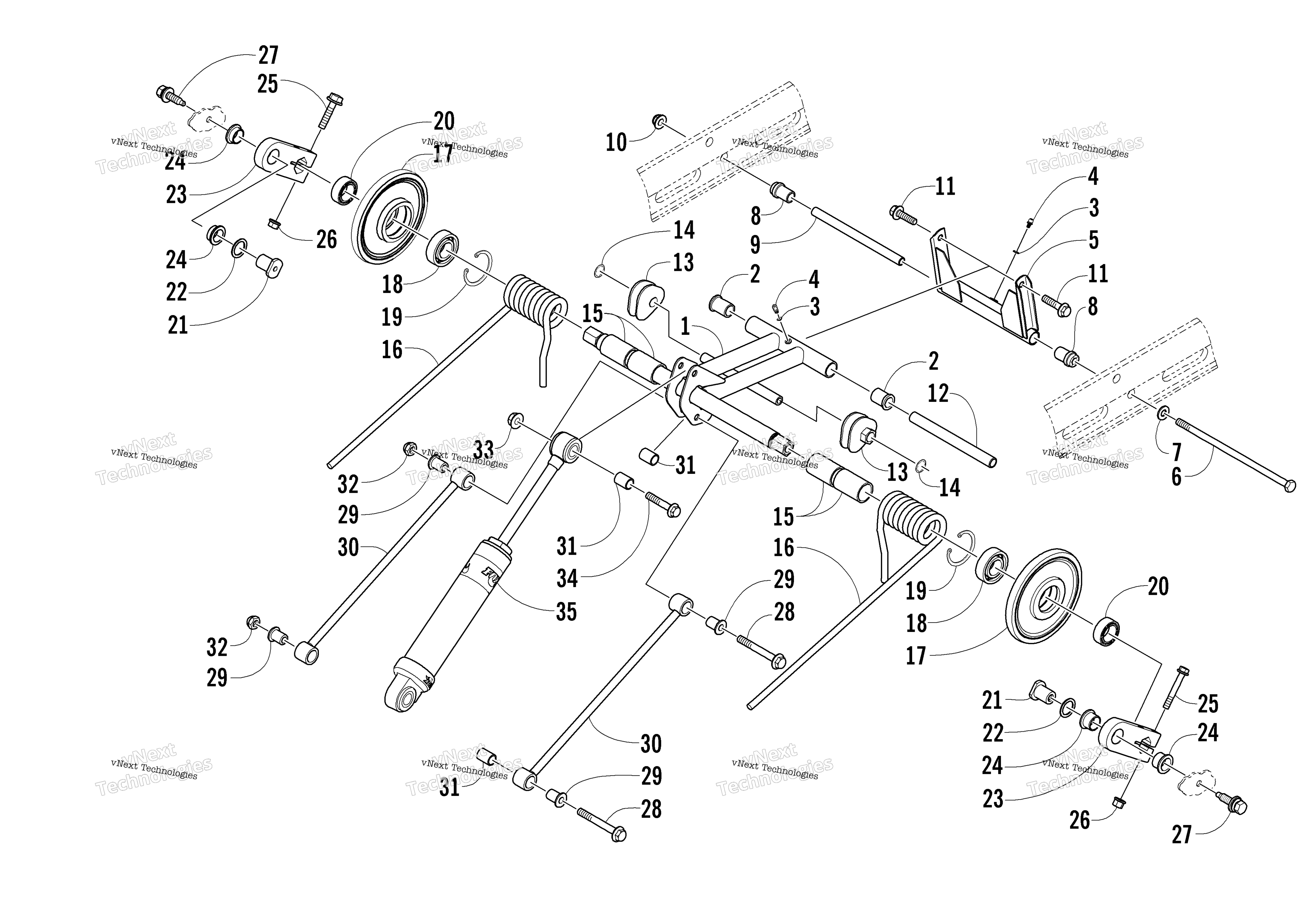 Задняя часть Suspension Rear Arm Assembly