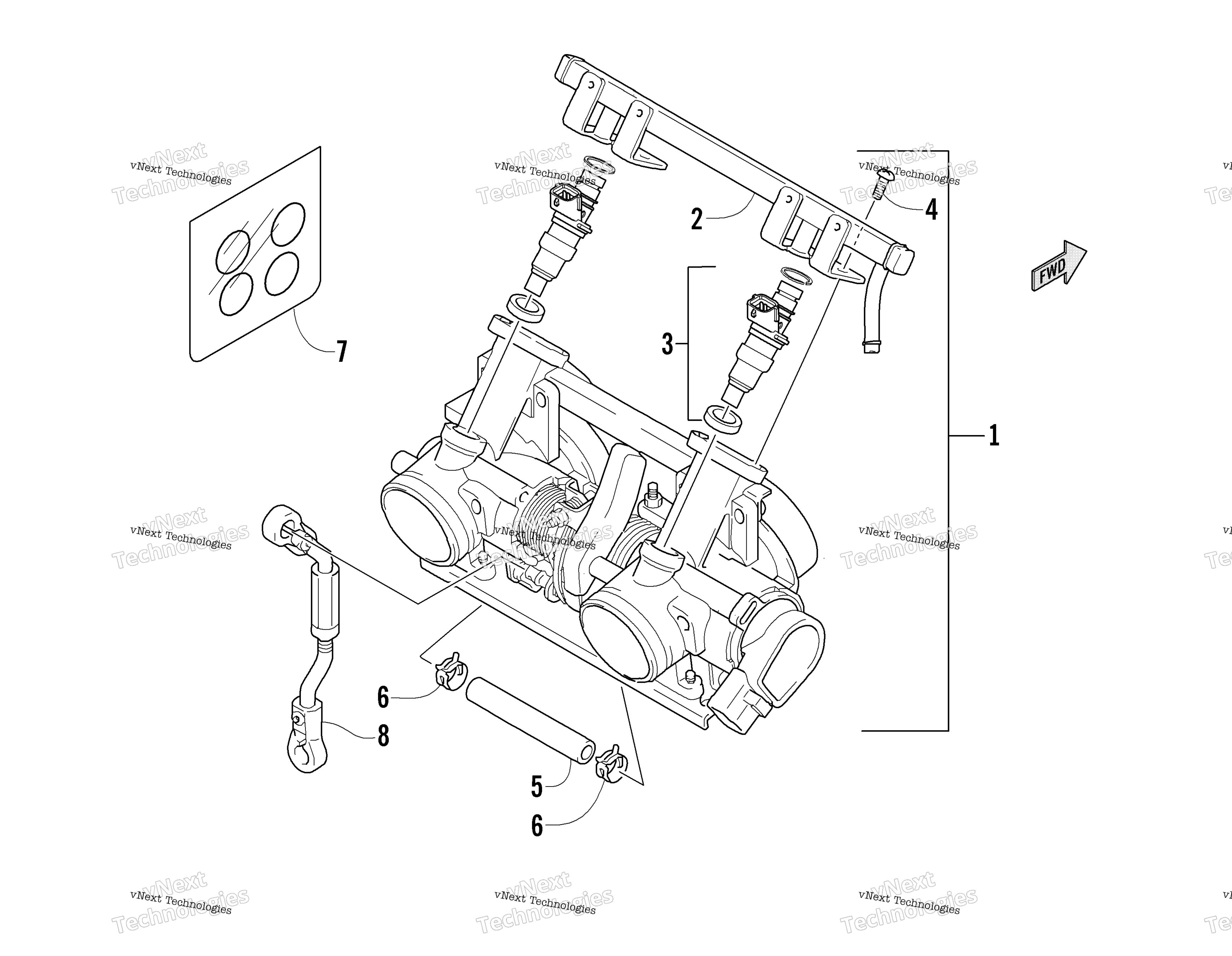 Дроссель Body Assembly