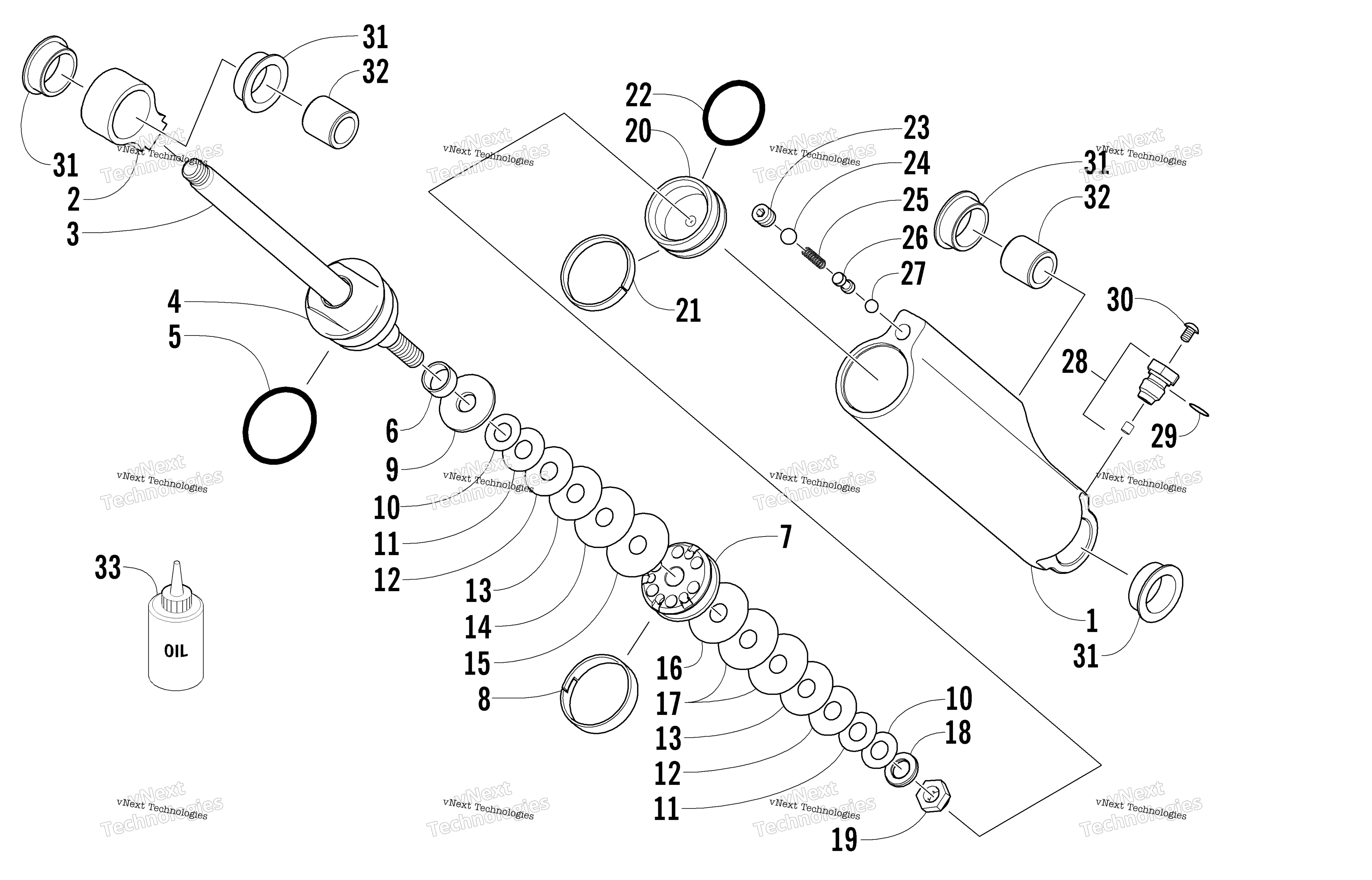 Задняя часть Suspension Rear Arm Shock Absorber