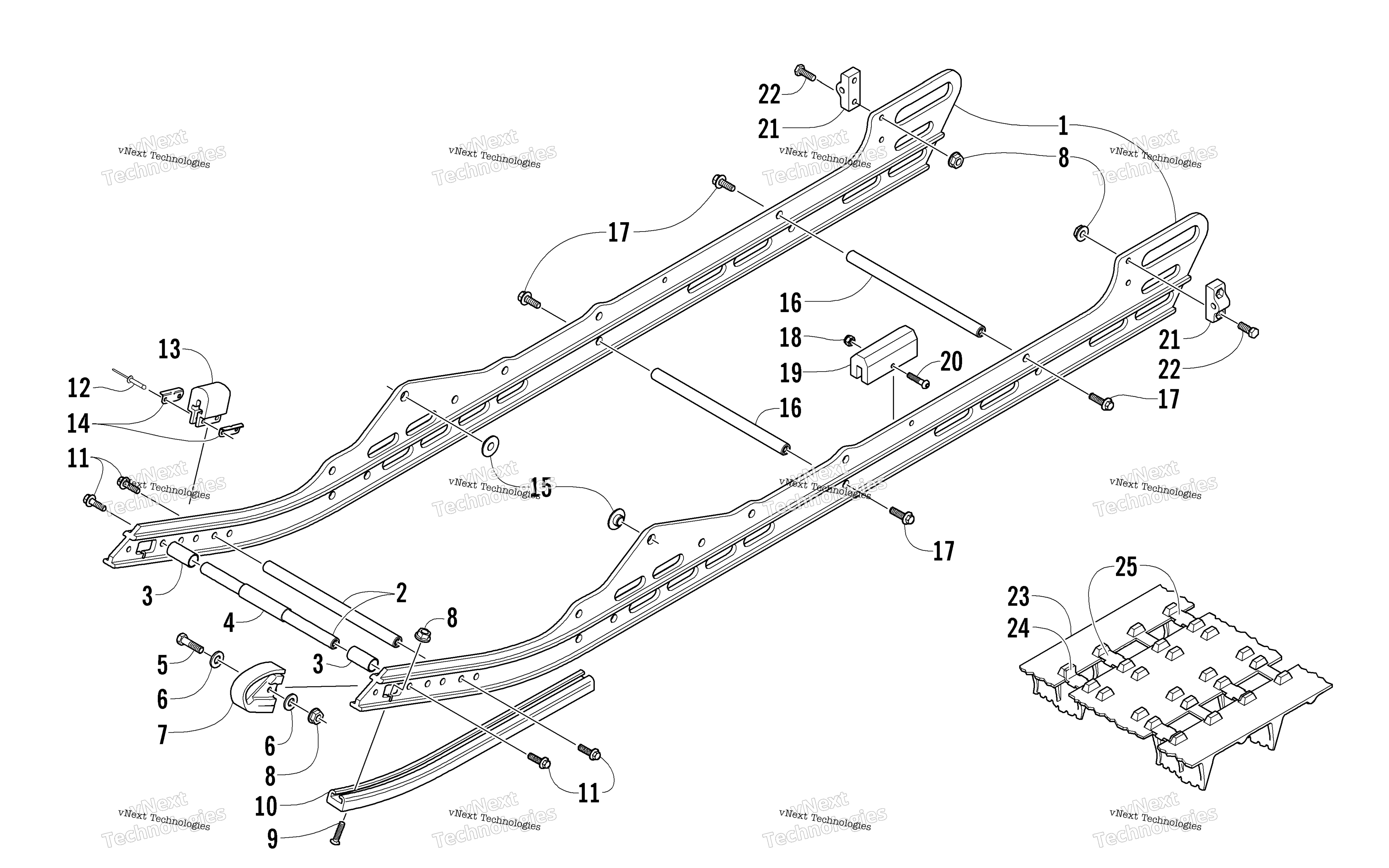 Slide Rail и Track узел