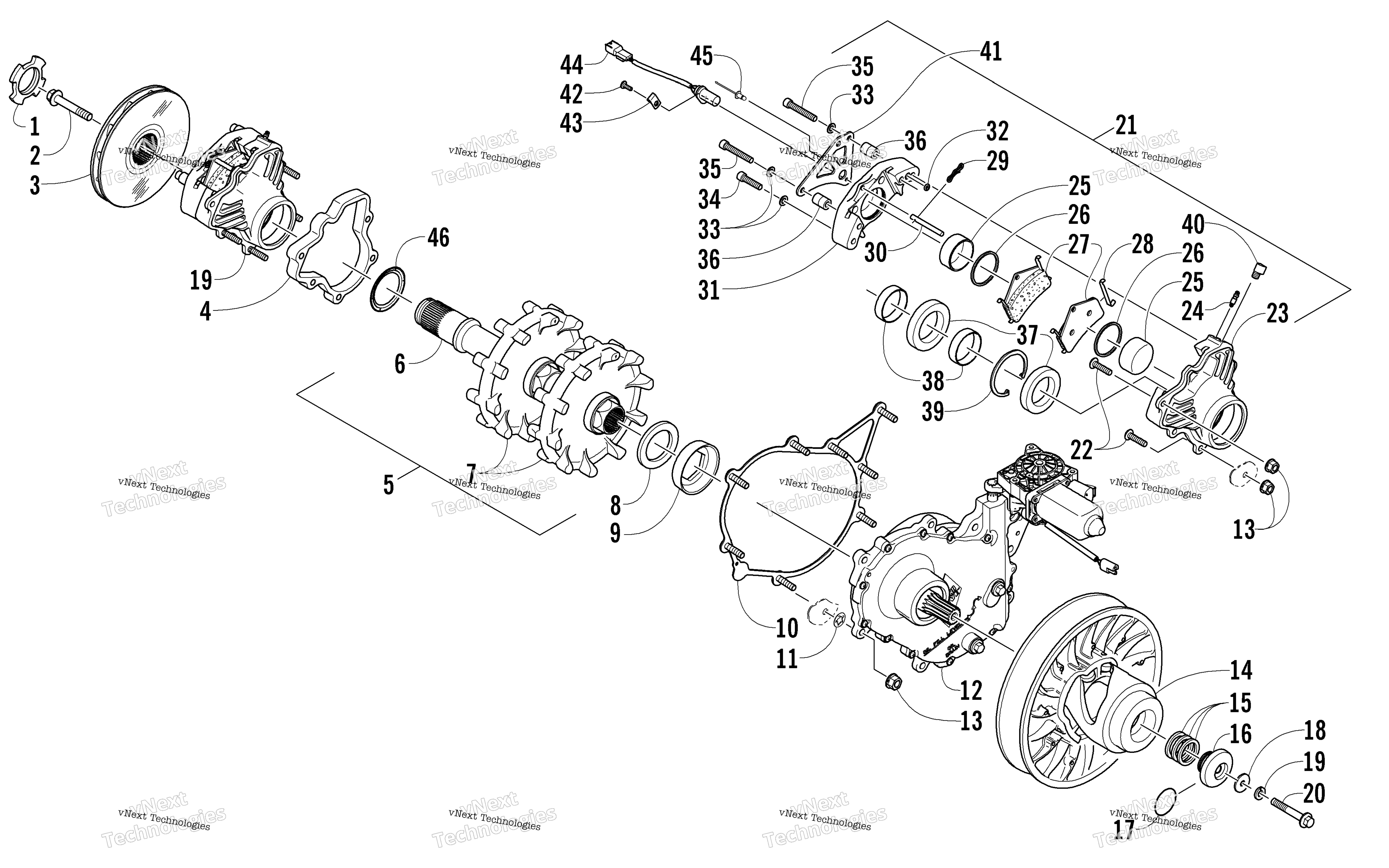 Привод Train Shaft And Brake Assemblies