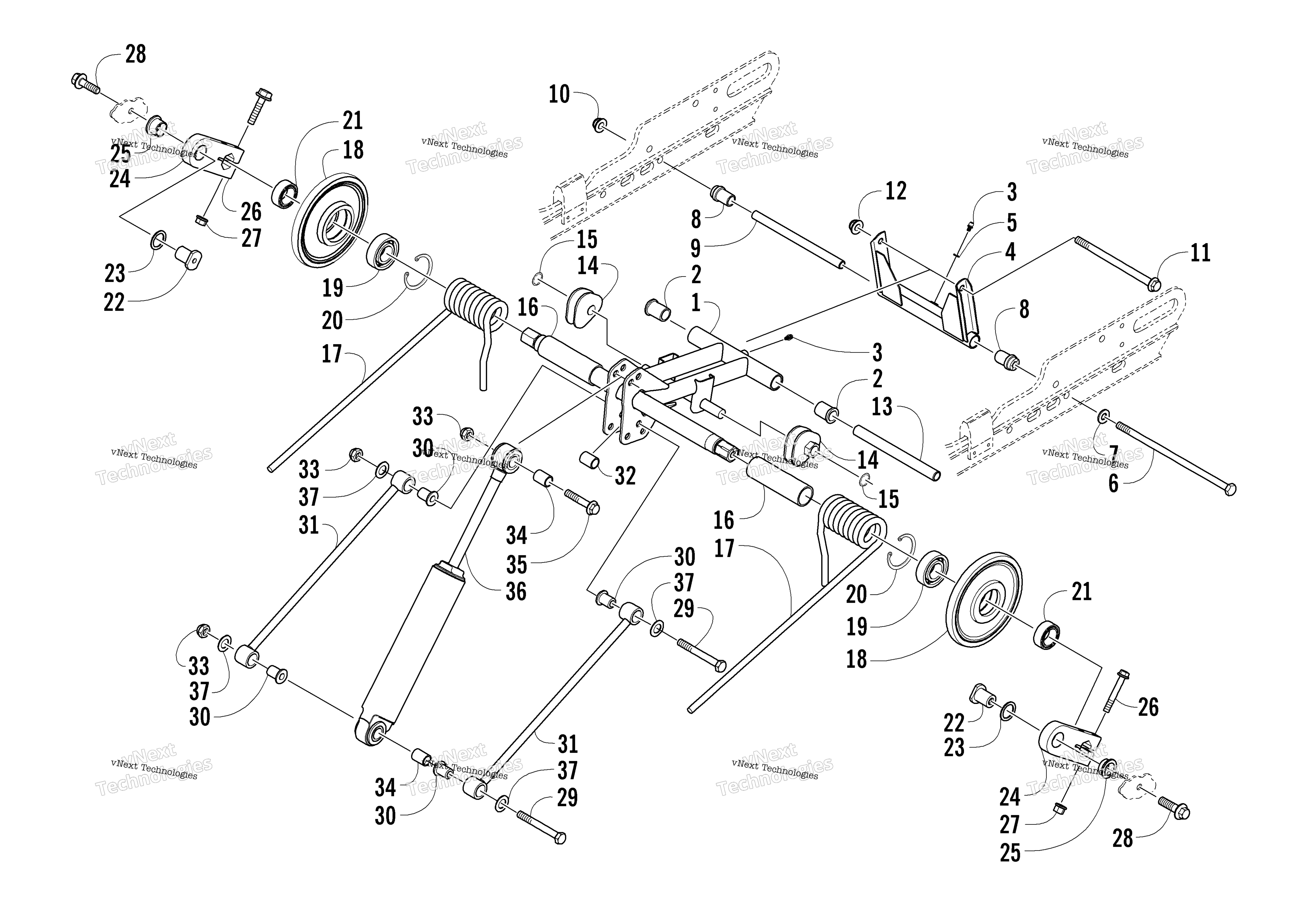 Задняя часть Suspension Rear Arm Assembly