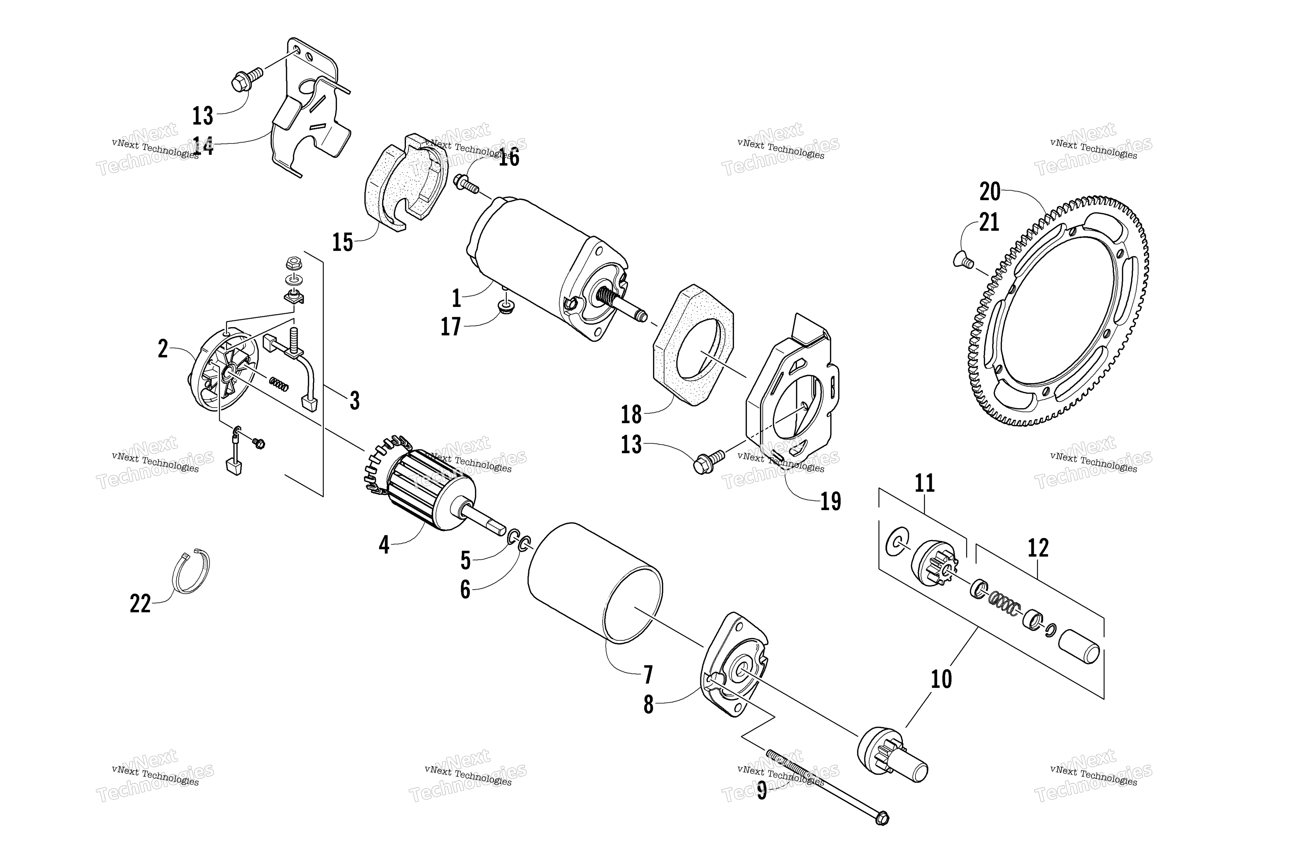 Электрооборудование Start - Starter Motor Assembly